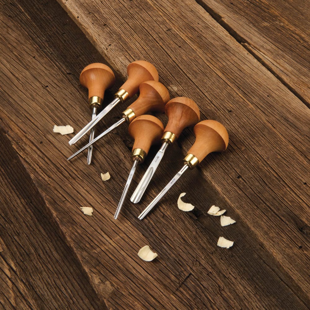 Carving Tool Palm Handled Set C 6 piece