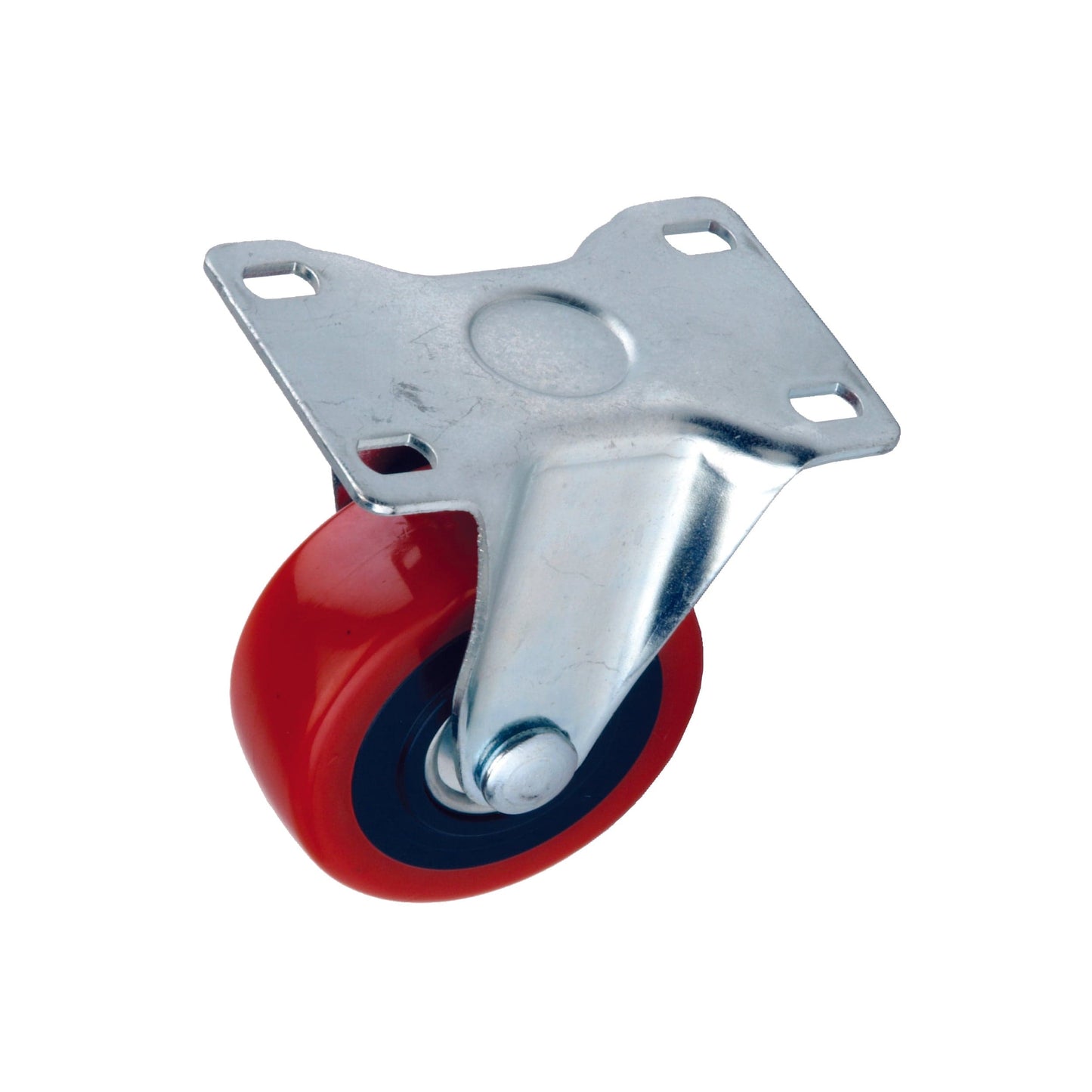3" HD Caster - Non-Locking - Non-Swiveling - 4 Hole Mounting Plate alt 0