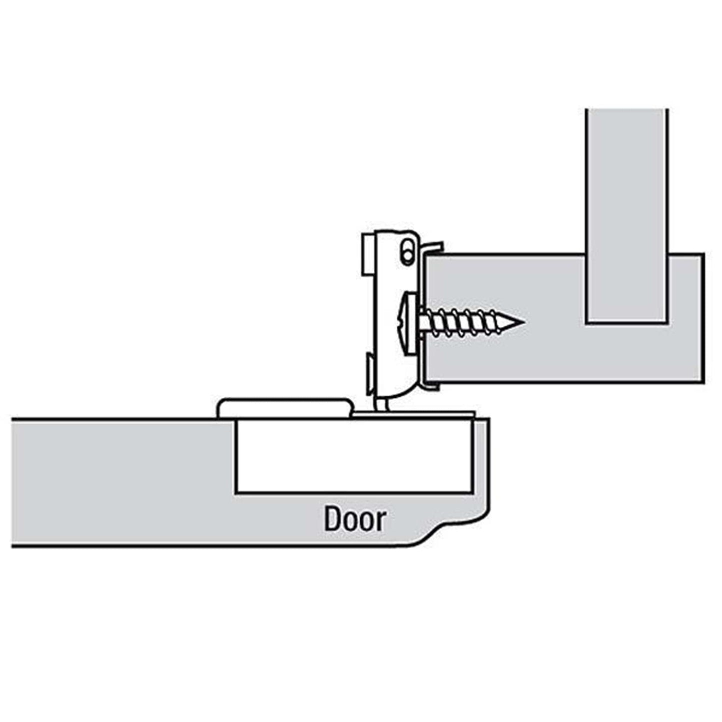 Compact Face Frame Hinge - 3/4" Overlay - 1 Pair