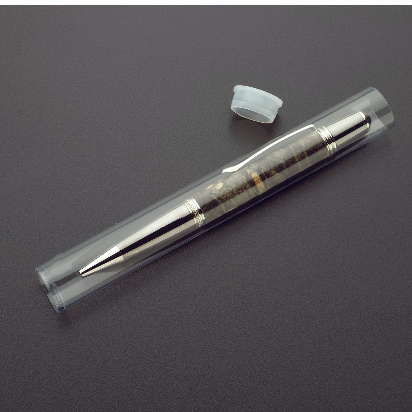 Round Pen Tube Case - Clear - 10 Piece alt 0