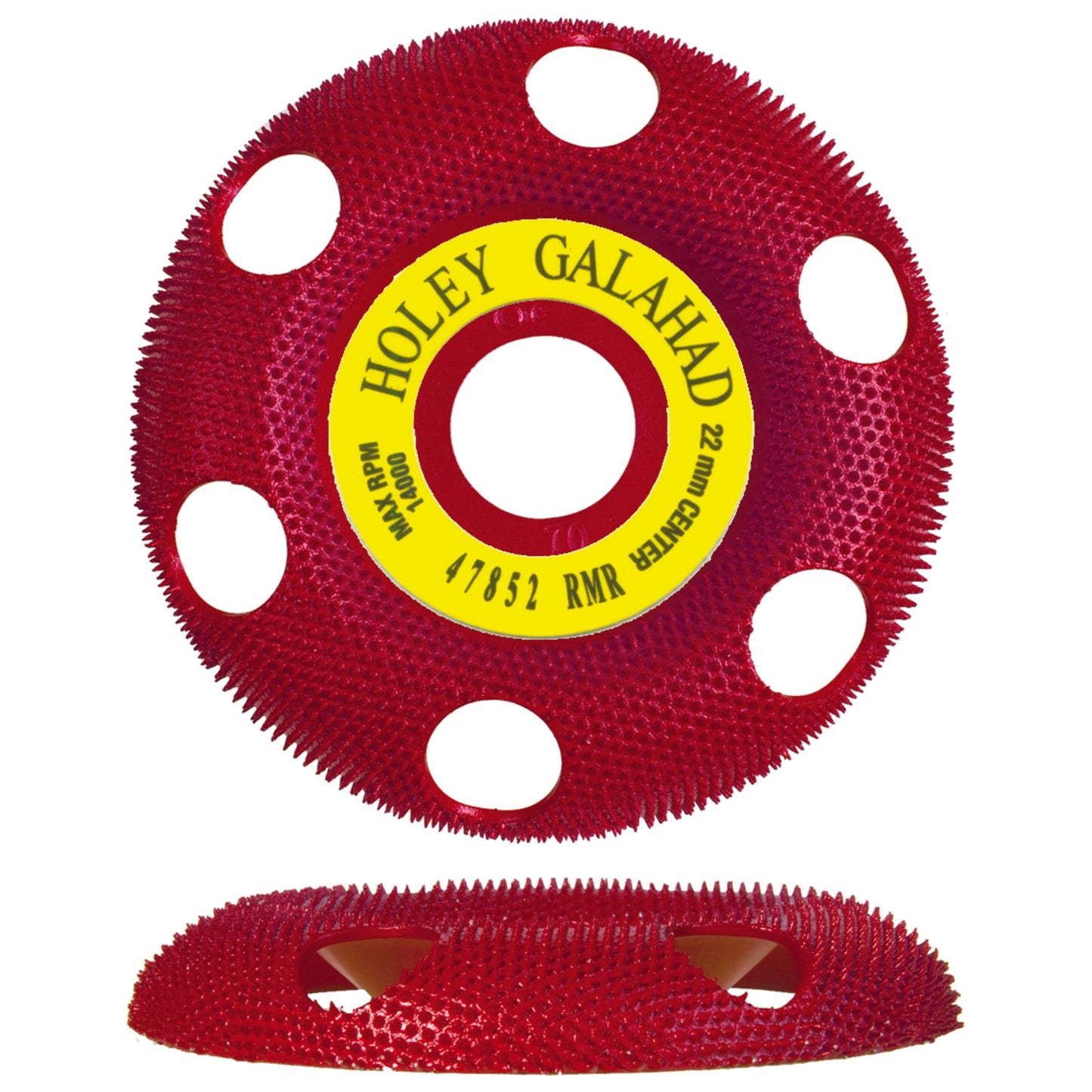 Holey Galahad See Through Disc - 7/8" Arbor - Round - Medium - Red alt 0