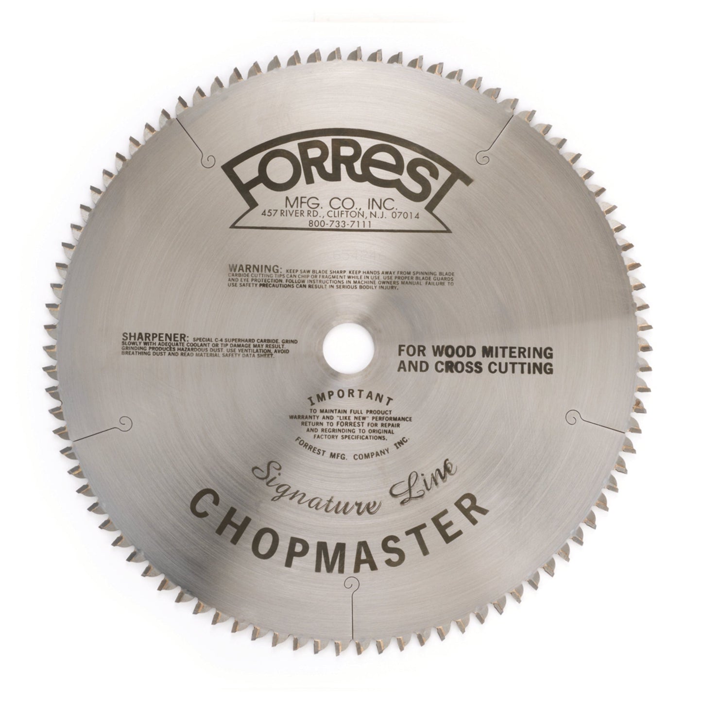 Chopmaster Signature Line Circular Saw Blade 12" x 90 Tooth alt 0