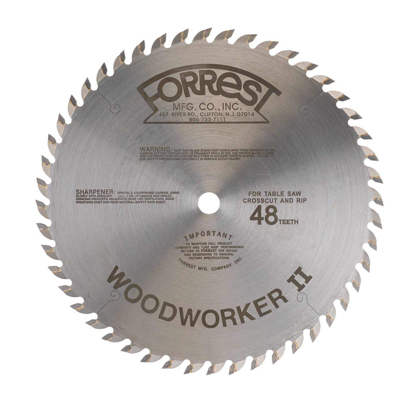Woodworker II Saw Blade 10" x 48 Tooth alt 0