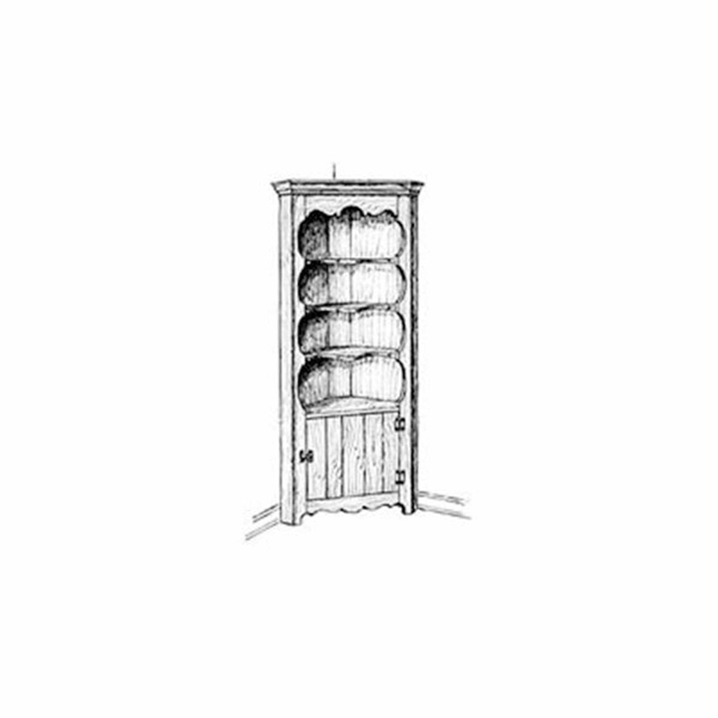Woodworking Project Paper Plan to Build Deluxe Corner Cabinet alt 0