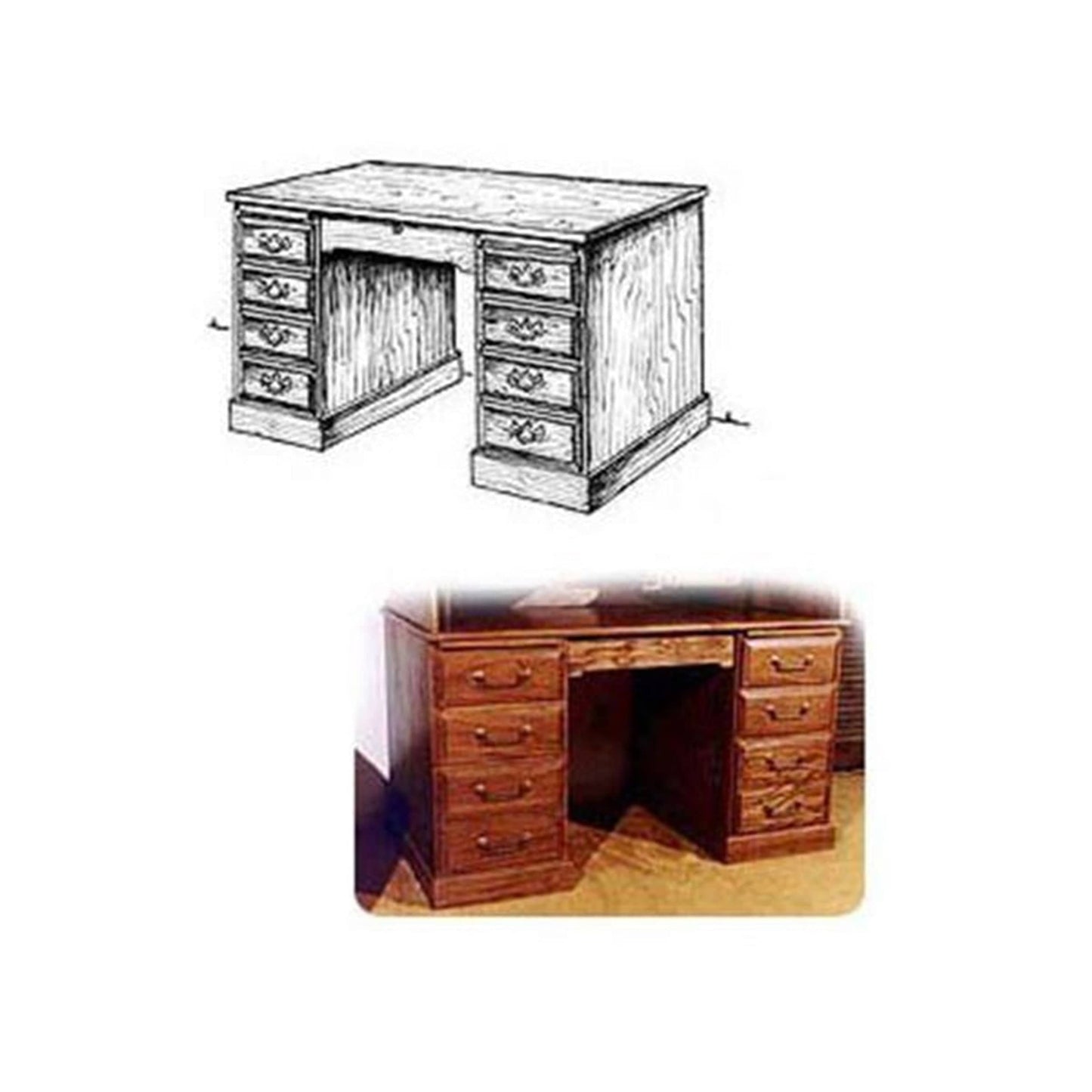 Woodworking Project Paper Plan to Build Roll Top Desk (Lower Portion) alt 0