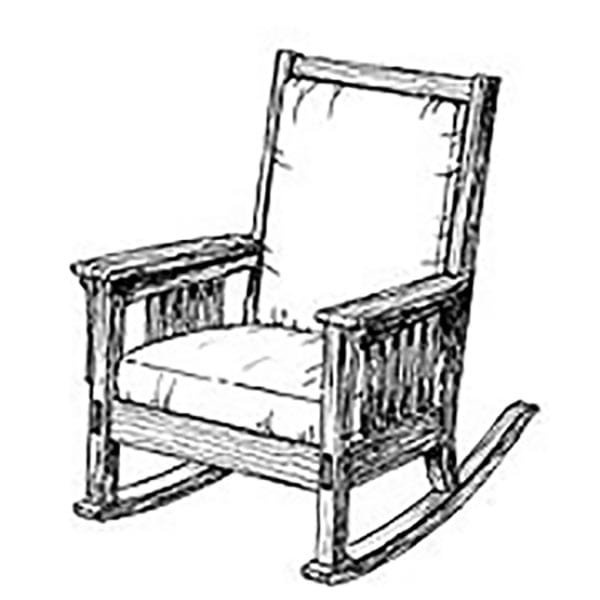Woodworking Project Paper Plan to Build Authentic Mission Rocking Chair alt 0