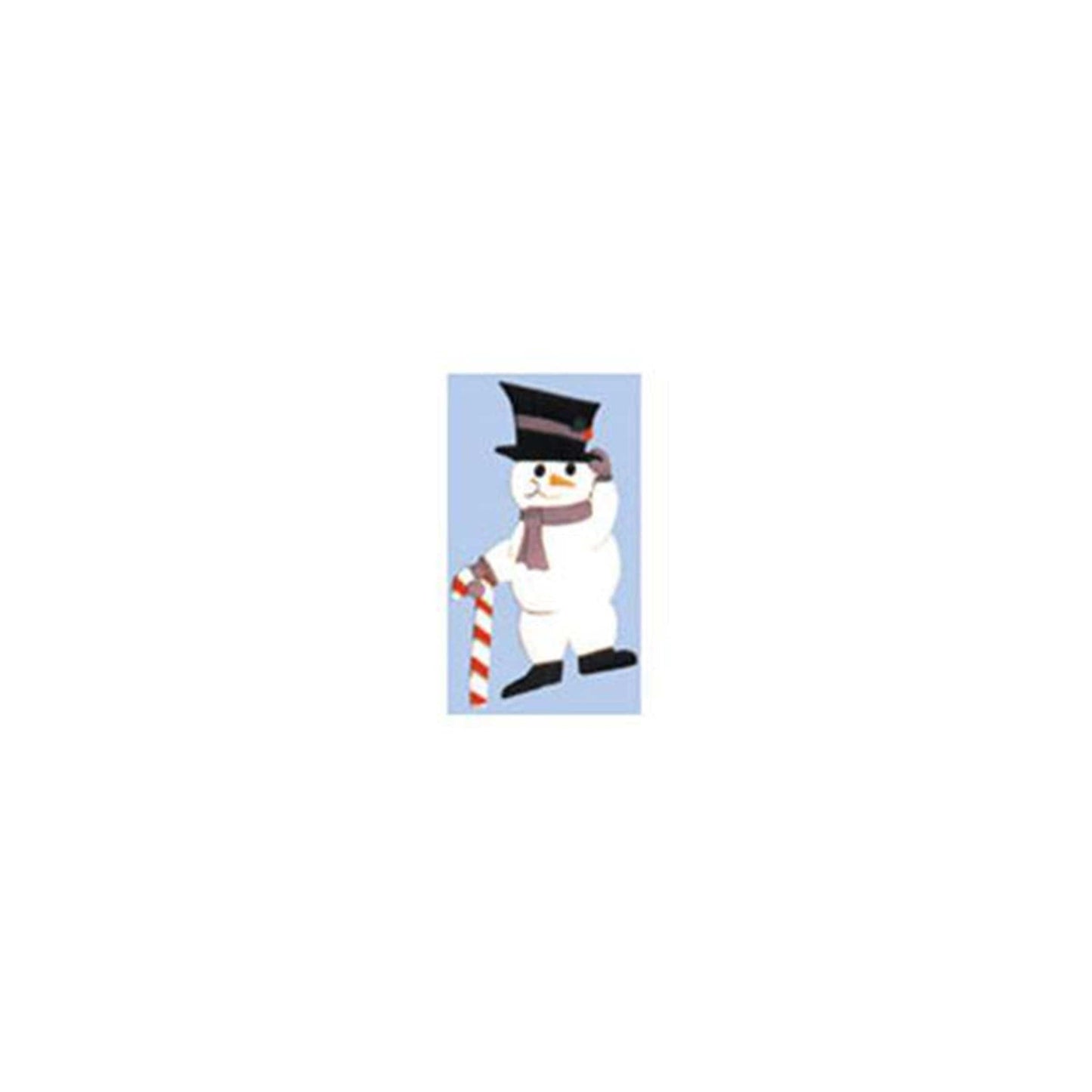 Woodworking Project Paper Plan to Build Snowman with Candy Cane alt 0