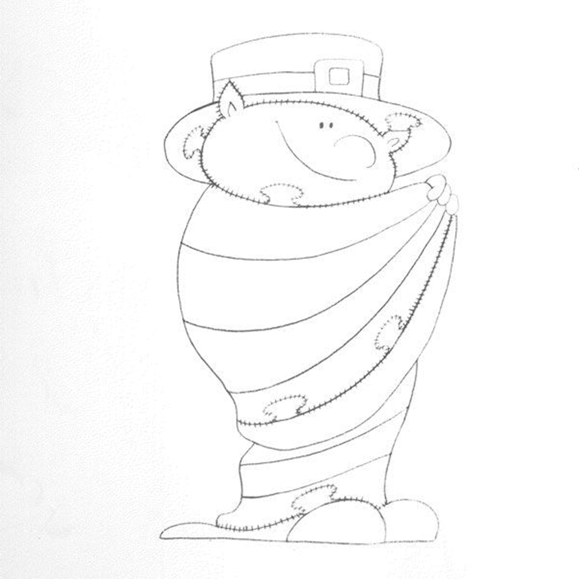 Woodworking Project Paper Plan to Build Leprechaun with Blanket alt 0