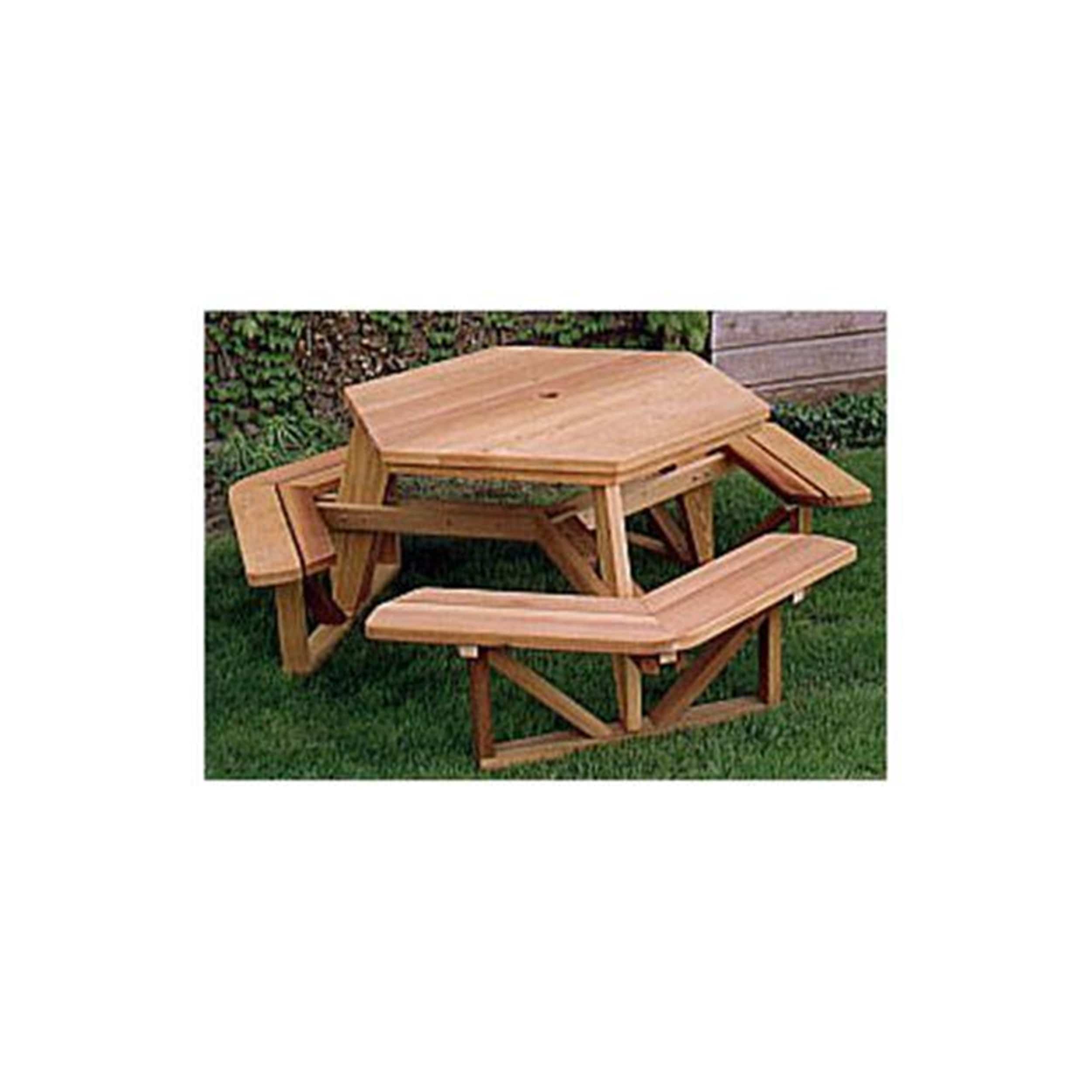 Woodcraft Plan to Build Hexagon Picnic Table | Woodcraft