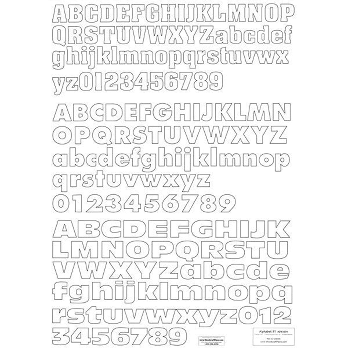 Woodworking Project Paper Plan to Build Letters & Numbers Alphabet 1 alt 0