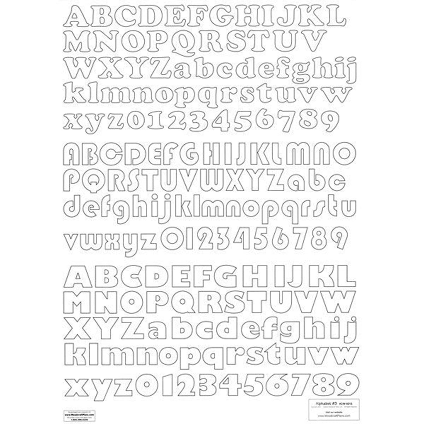 Woodworking Project Paper Plan to Build Letters & Numbers Alphabet 3 alt 0