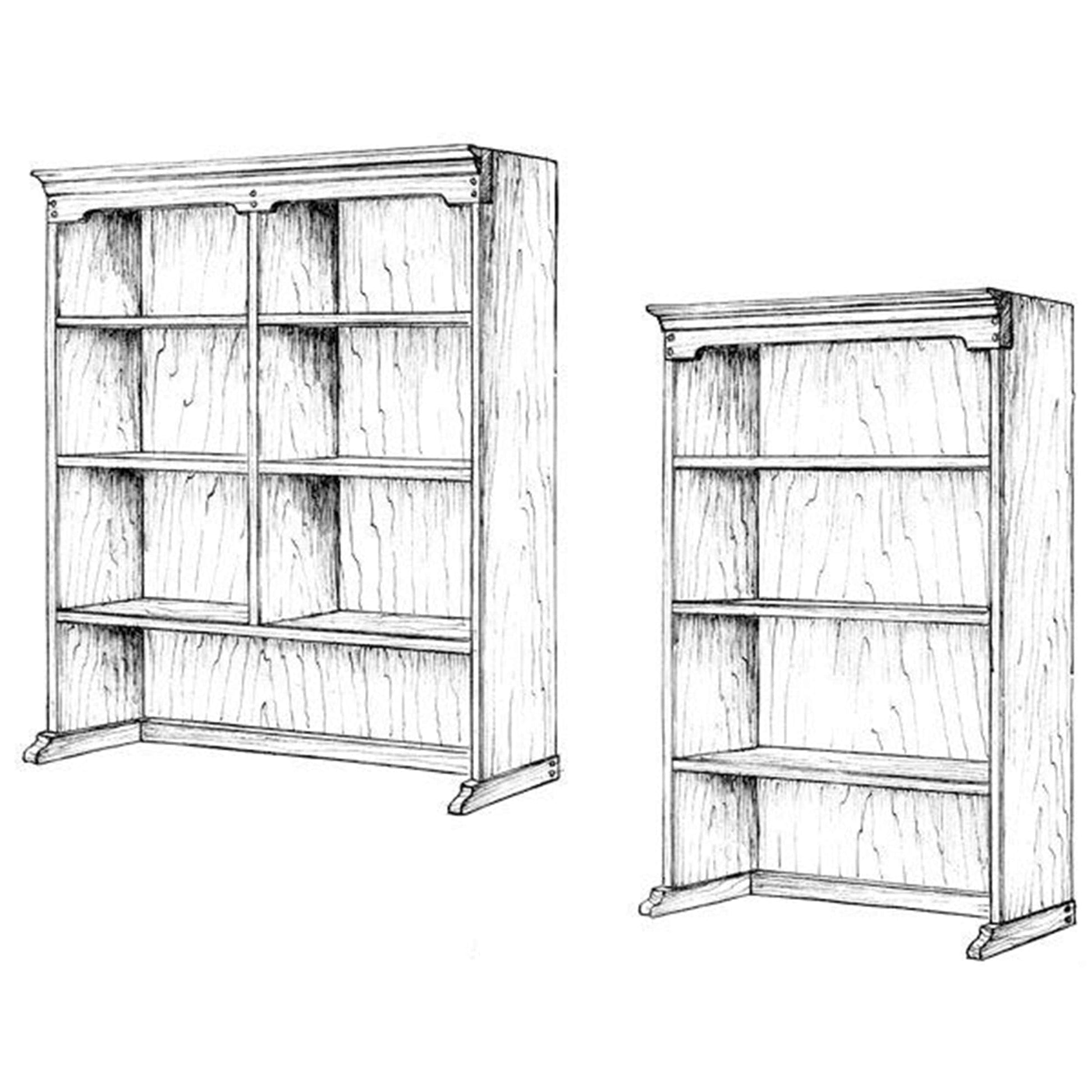 Woodworking Project Paper Plan to Build Upper Bookcase alt 0