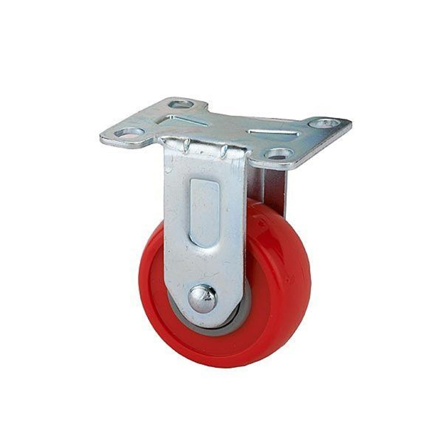 2-1/2" HD Caster - Non-Locking - Non-Swiveling - 4 Hole Mounting Plate alt 5