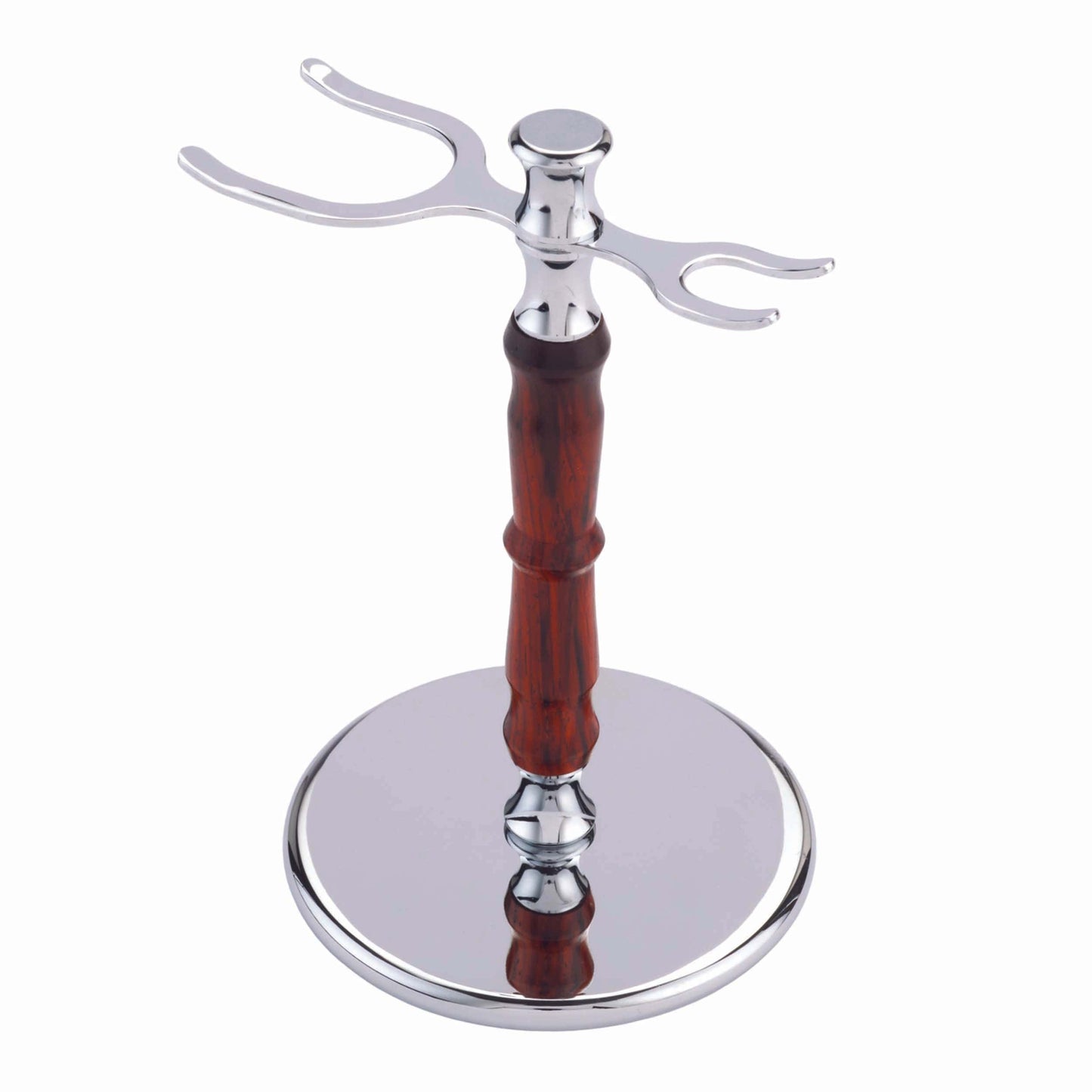 Deluxe Razor & Shaving Brush Stand Turning Kit - Chrome alt 0