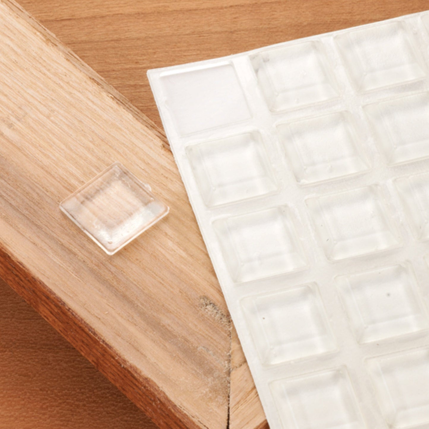 Door and Drawer Bumper - .5" Square x .120" - Clear - 25 Piece alt 5