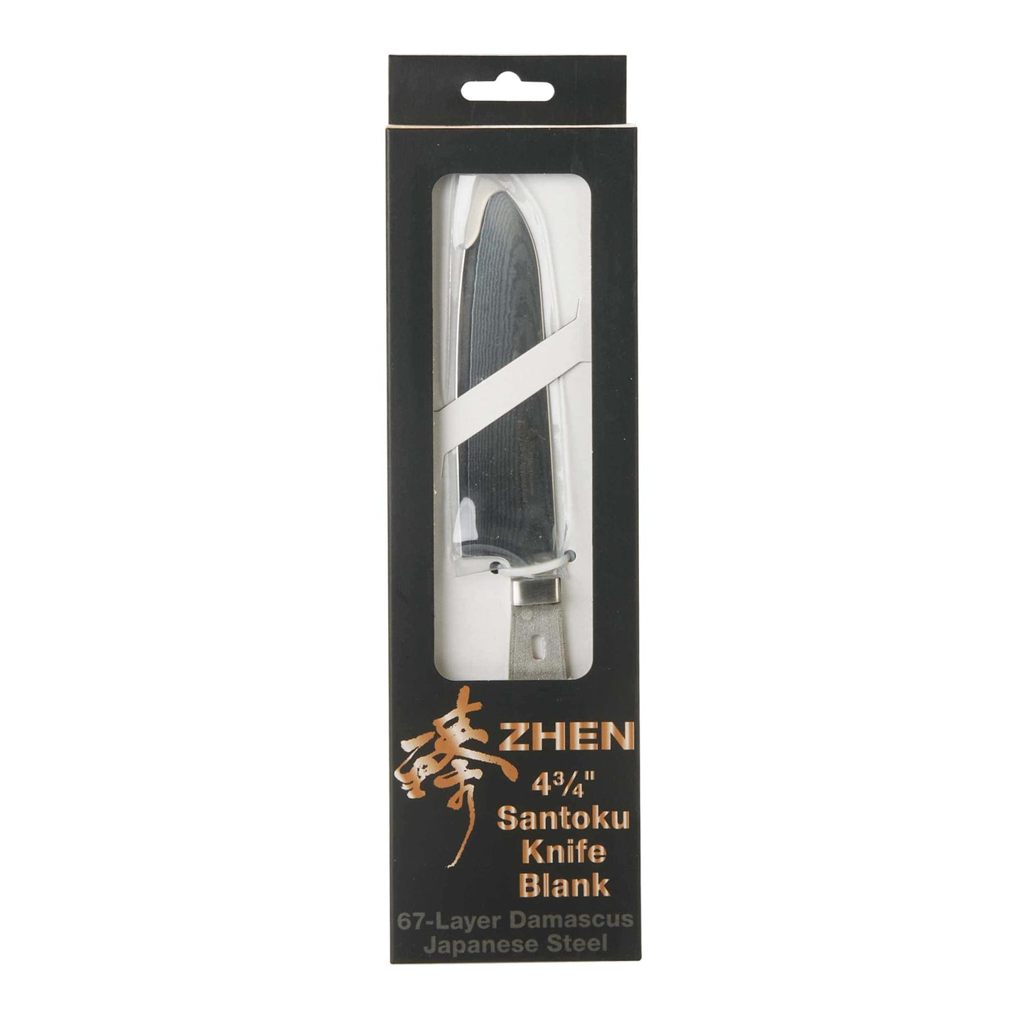 Santoku Knife for Mincing Slicing and Dicing Vegetables - 9-5/16" - Damascus - Unfinished Kit alt 0