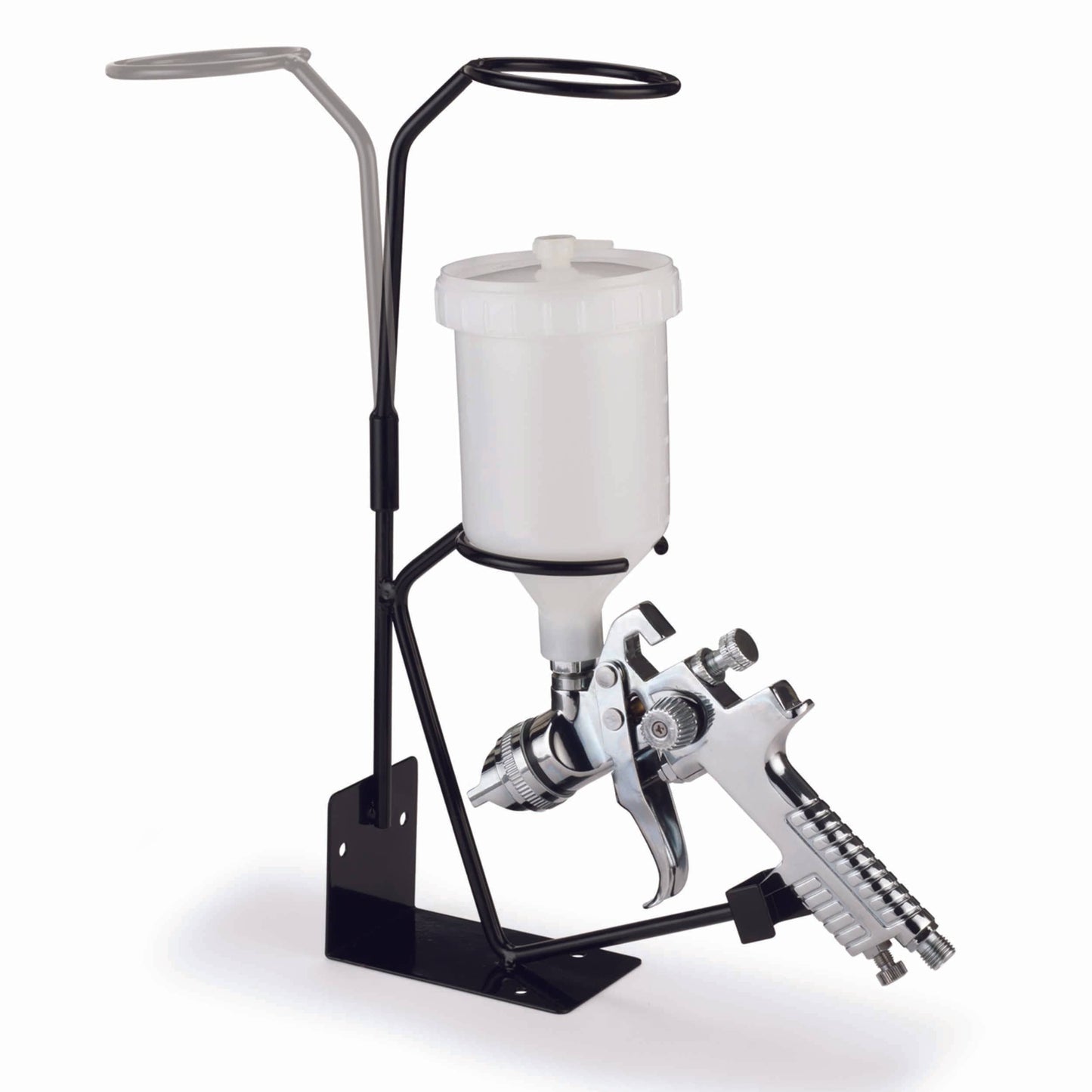 Gravity Feed Spray Gun Stand With Detachable Strainer Holder alt 0