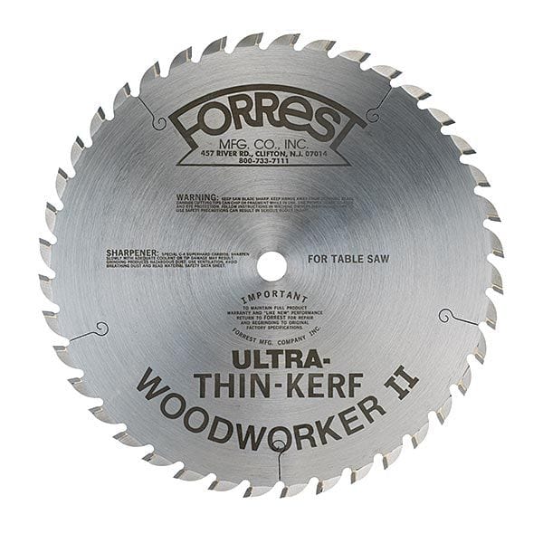 WW10407080 Woodworker II Ultra Thin Kerf (.080") 10" X 40Tooth, 5/8" arbor alt 0