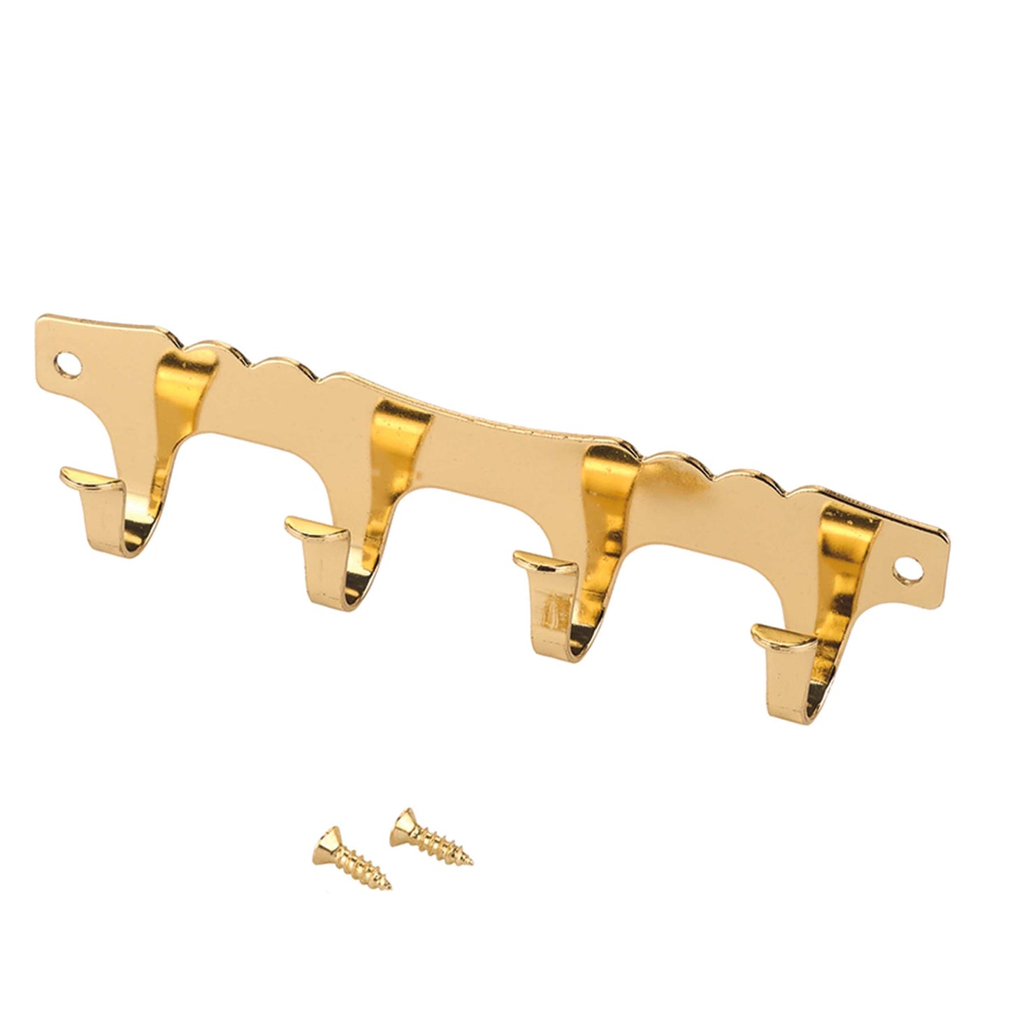4-Hook Strip Brass Plated alt 0