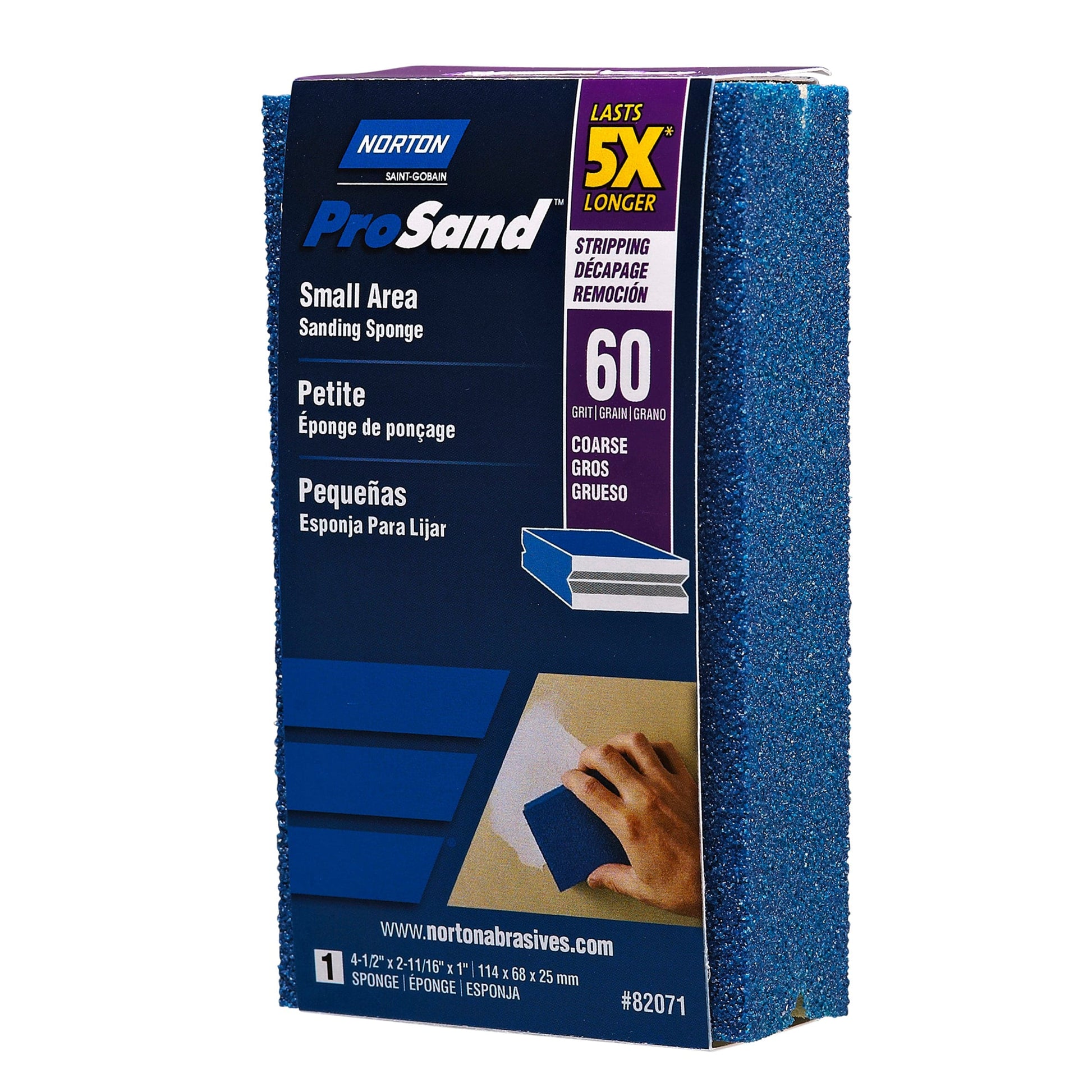 Norton Prosand 5X Small Area Sanding Spong 60G alt 0
