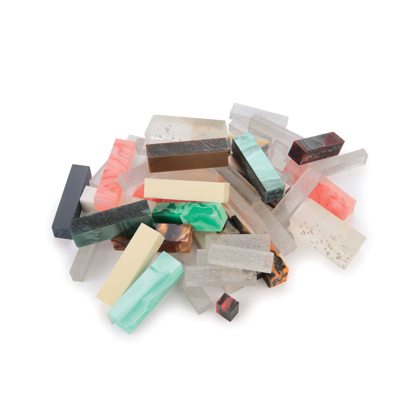 Acrylic Turning Stock Grab Bag - Assorted Sizes and Colors - 3 lb alt 0
