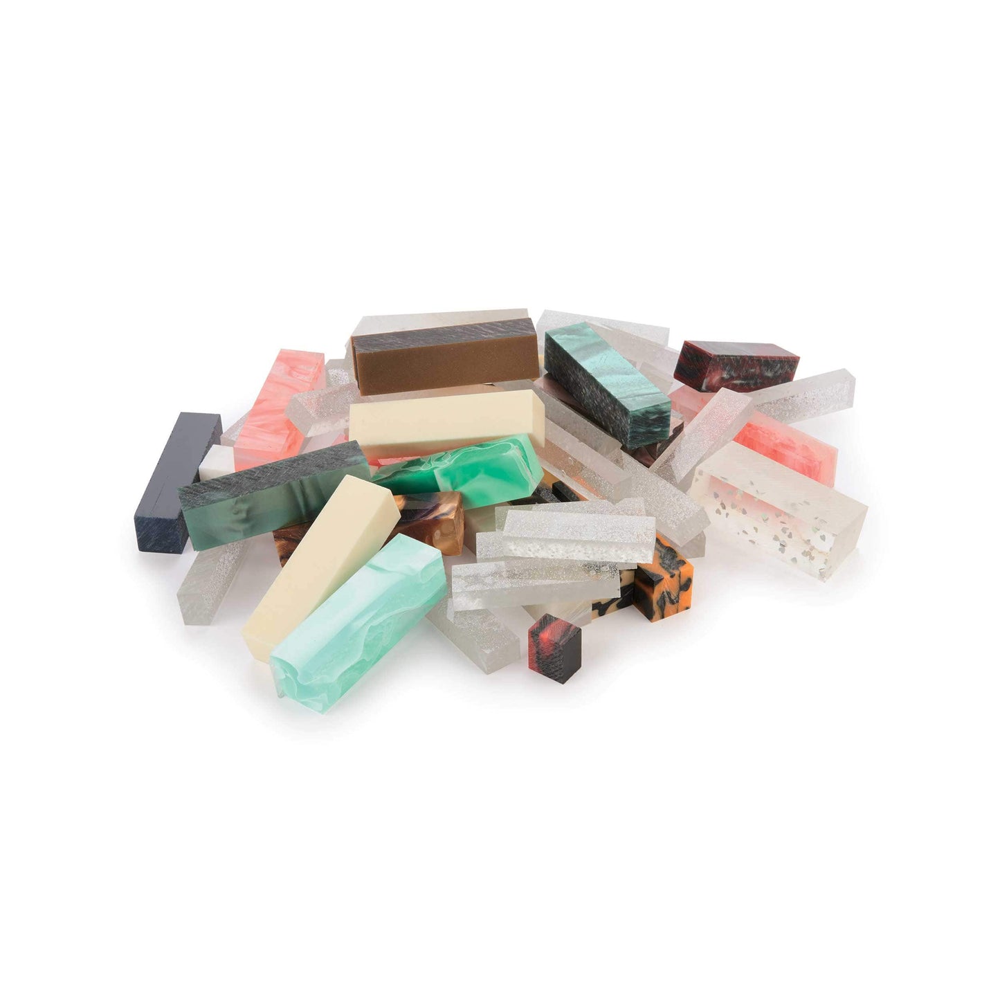 Acrylic Turning Stock Grab Bag - Assorted Sizes and Colors - 3 lb alt 0