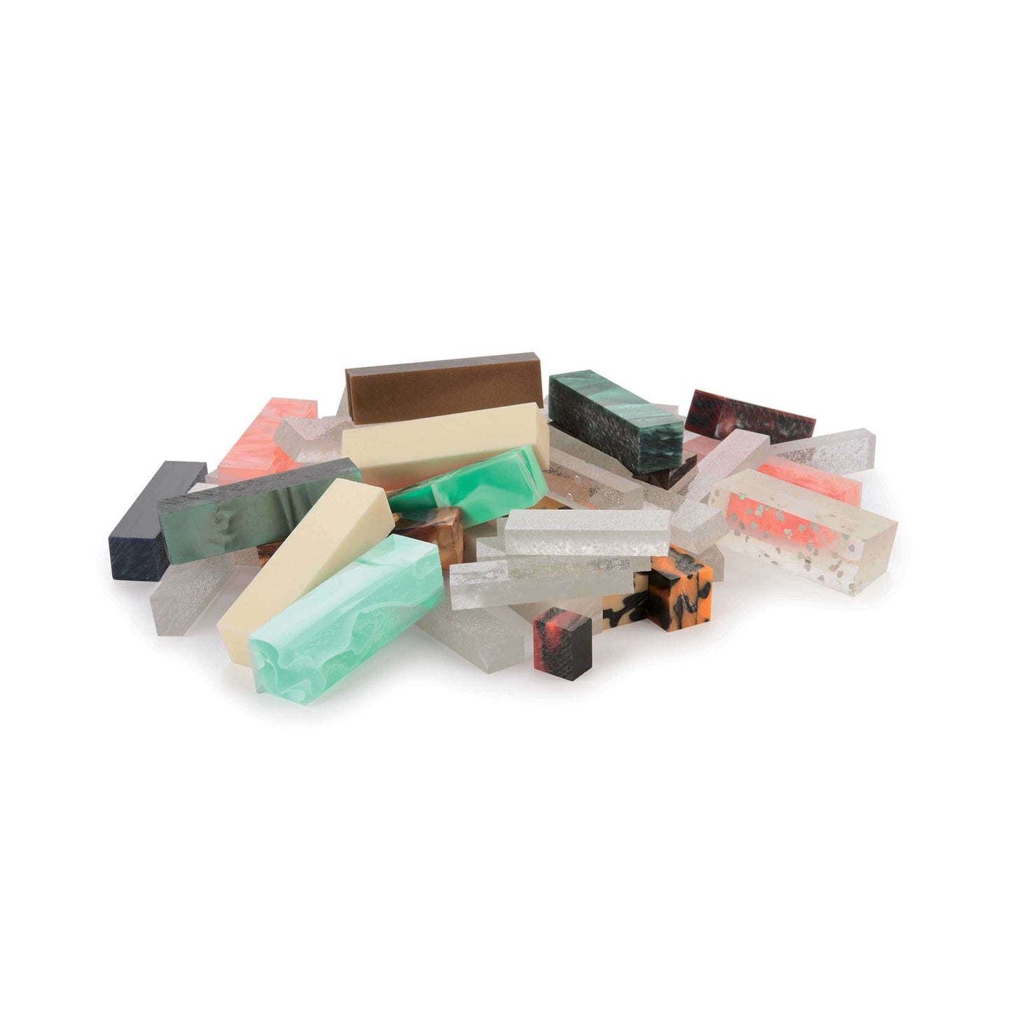 Acrylic Turning Stock Grab Bag - Assorted Sizes and Colors - 3 lb alt 0