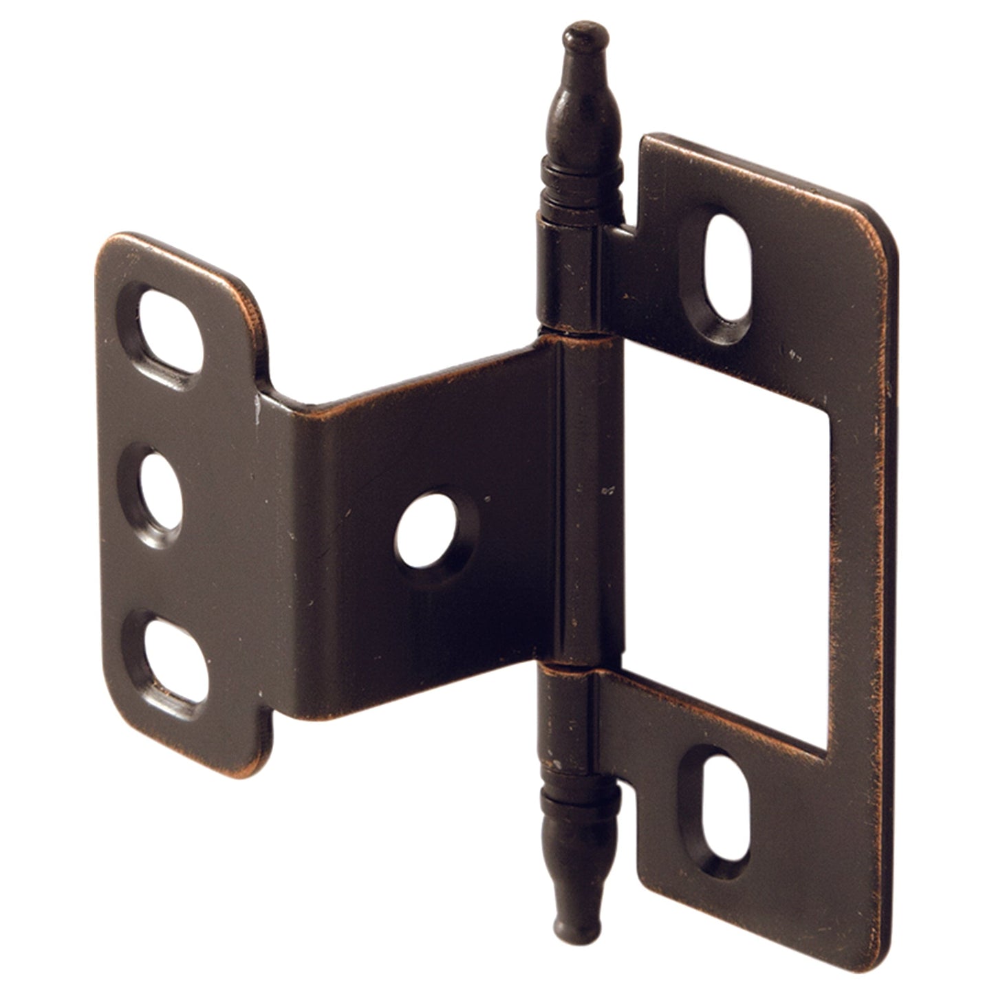 Non-Mortise Partial Wrap Hinge with Minaret Finial in Copper Bronze Finish alt 0
