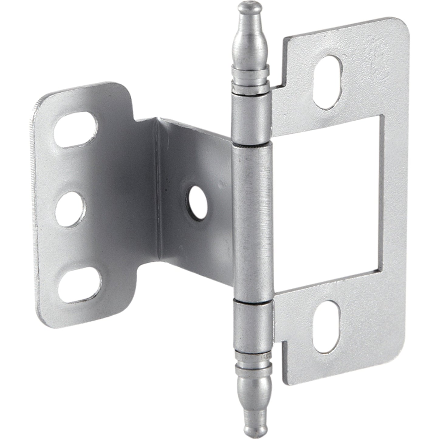 Partial Wrap Non-Mortised Decorative Hinge with Minaret Finial in Satin Chrome Finish - Model# 351.86.410 alt 0