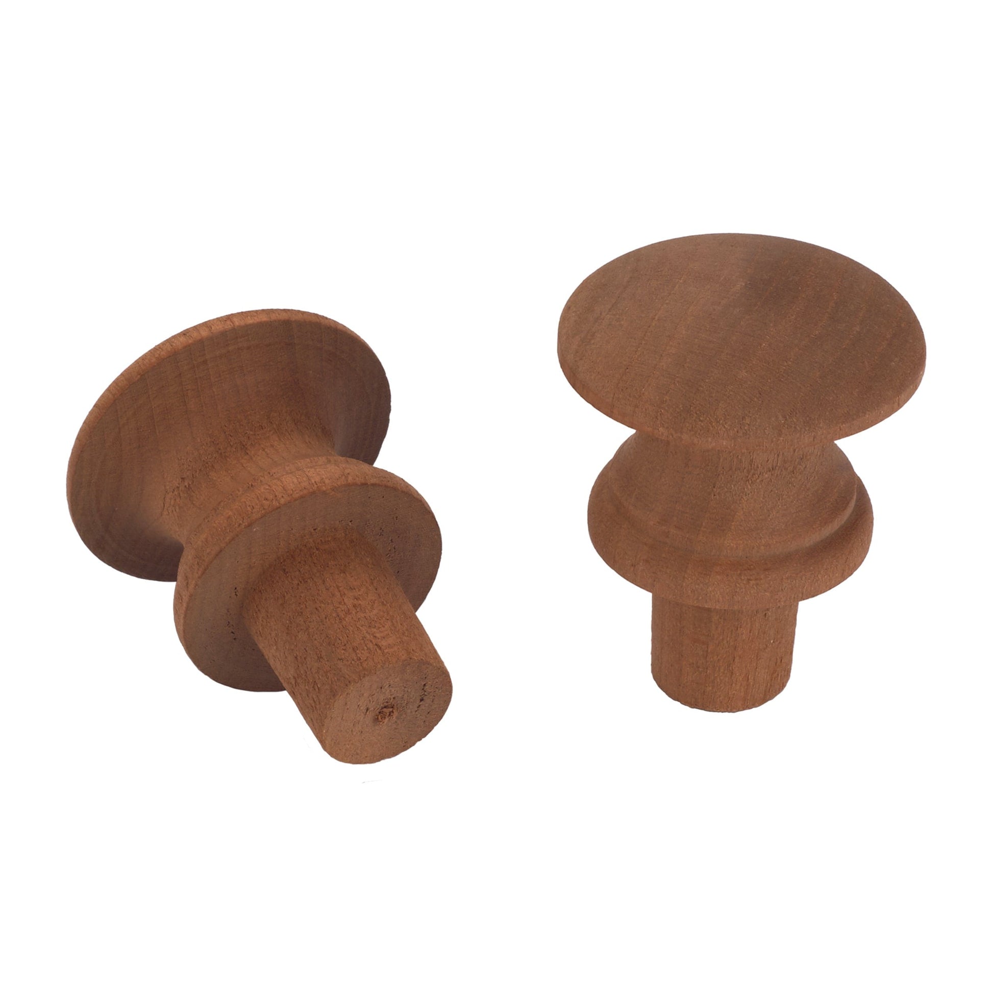 Shaker Knob - Cherry - 2" Diameter - 3/4" Tenon - 2 Piece alt 0