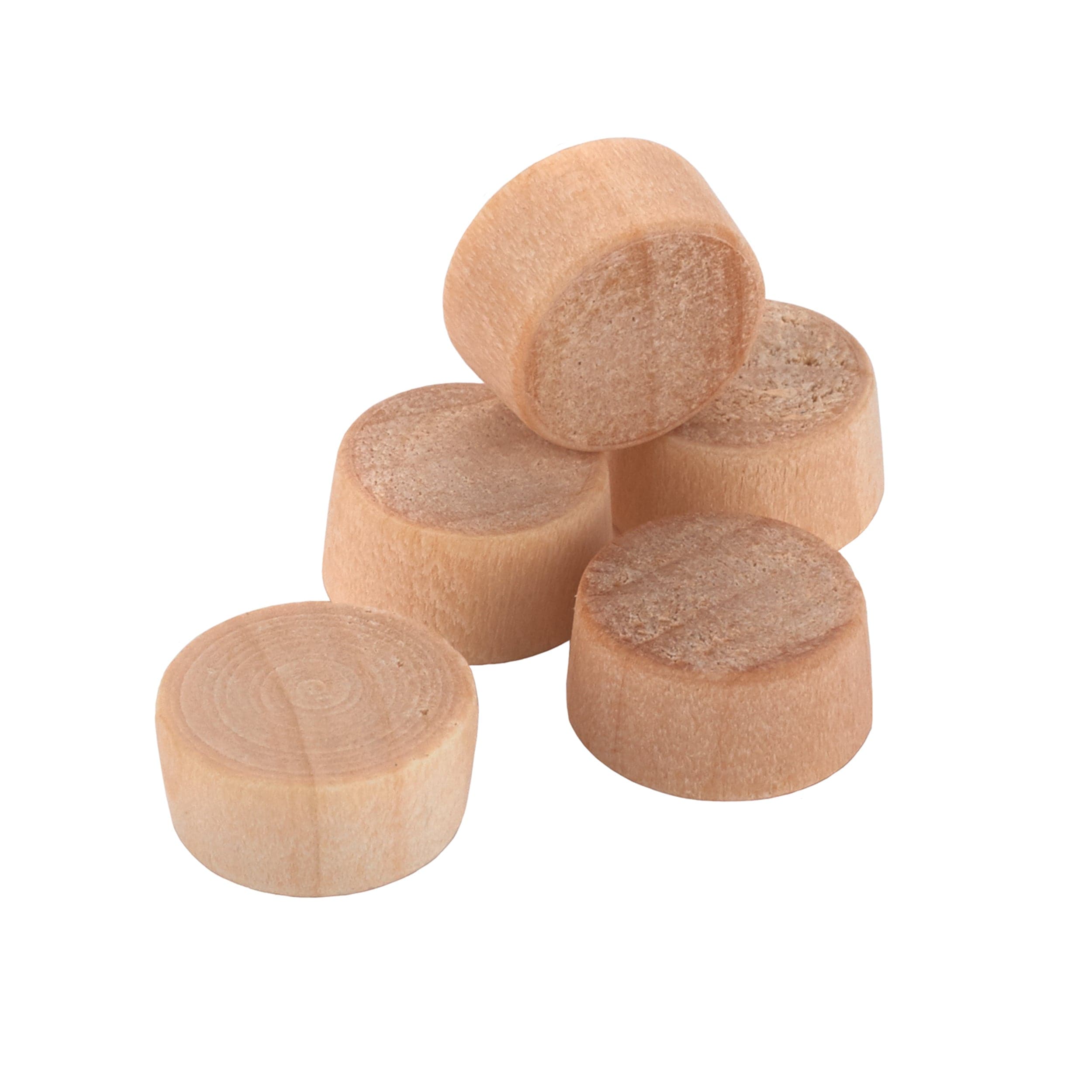 100pcs Round Wood Button Plugs 25mm Dia Hardwood Furniture Buttons Caps