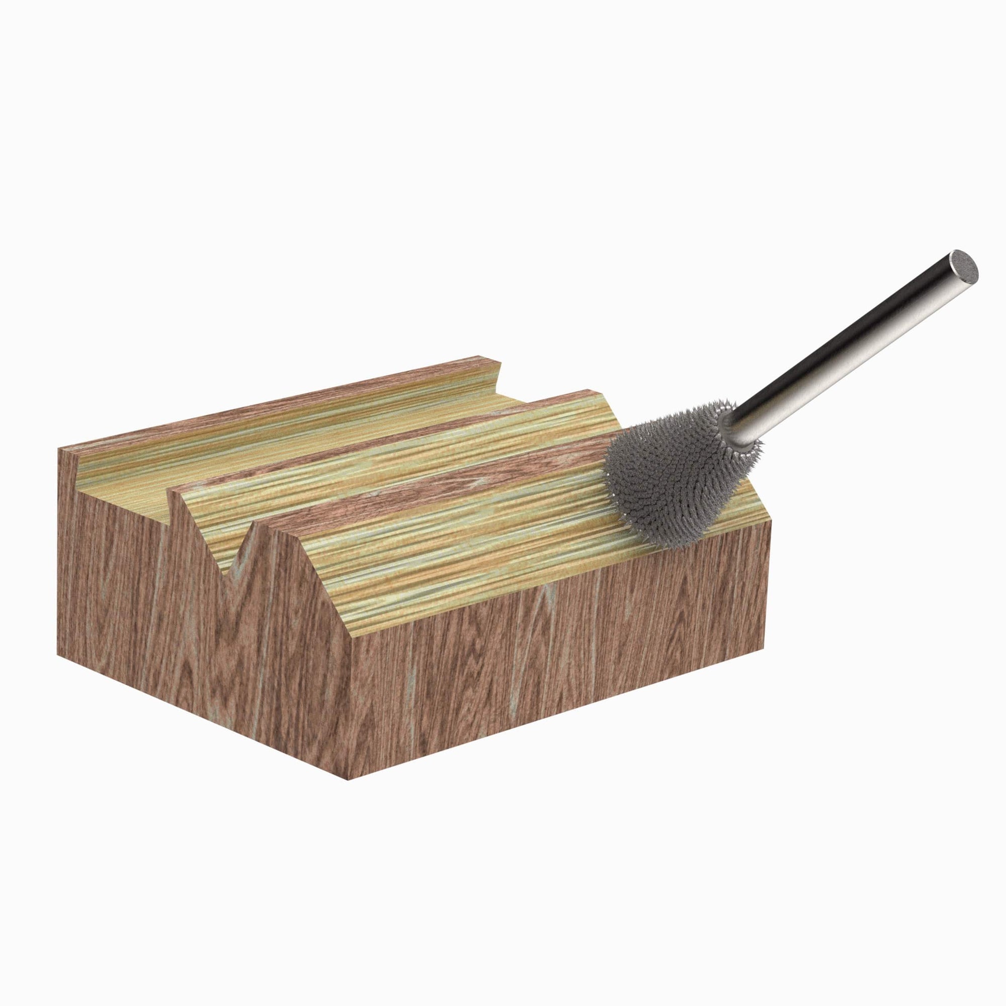 Original Dovetail Burr, 1/8" Shaft, Coarse (3/8" x 1/2") alt 0