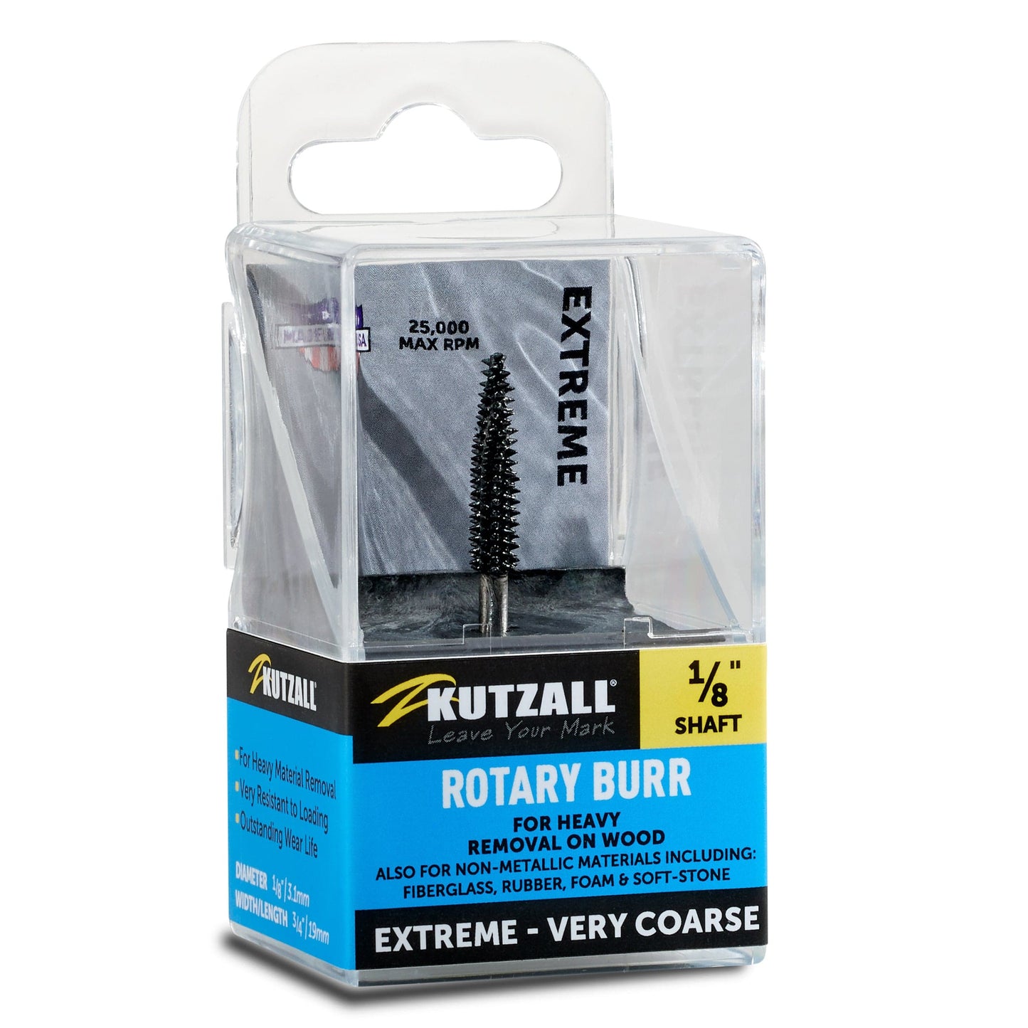Extreme Taper Burr, 1/8" Shaft, Very Coarse (1/8" x 7/8") alt 0