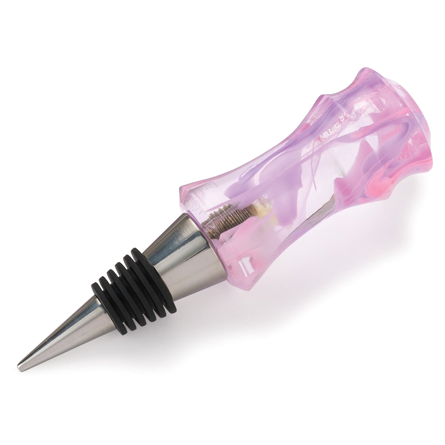 Acrylic Bottle Stopper Blank - 1-1/2" x 1-1/2" x 3" - Cotton Candy Clouds alt 0