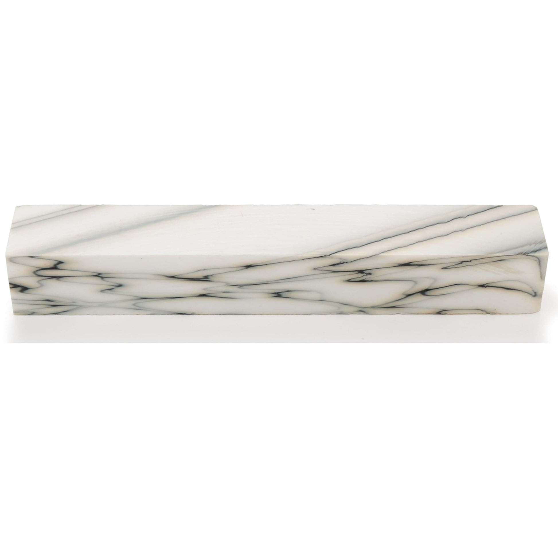 Poly Resin Pen Blank White Marble alt 0
