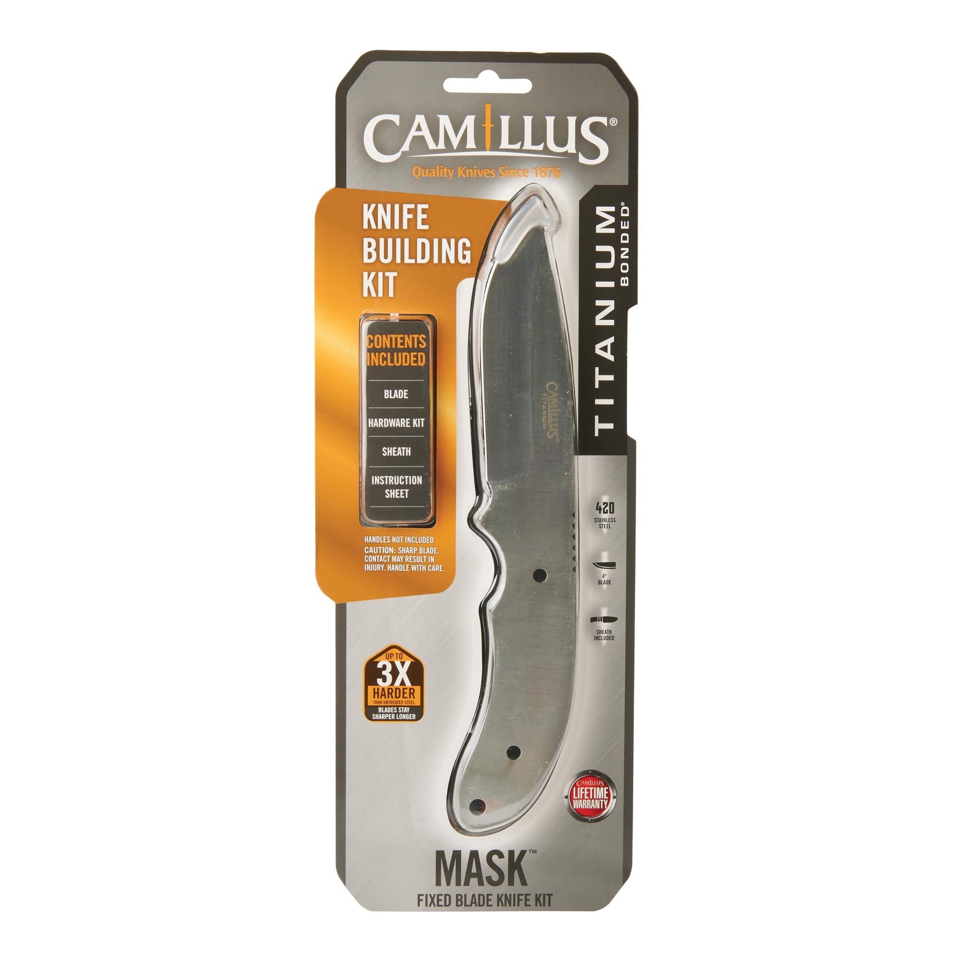 Mask Fixed Blade Knife for Hunting and Fishing - 9" - Unfinished Kit alt 0