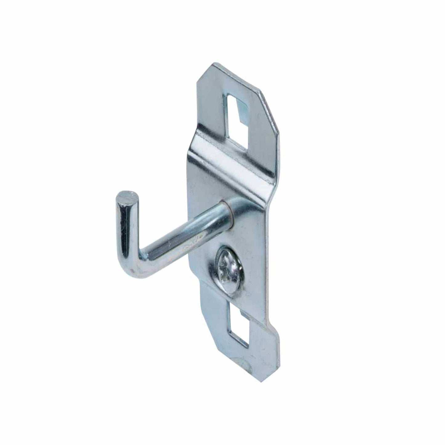 1 In. Single Rod 90 Degree Bend 3/16 In. Dia. Zinc Plated Steel Pegboard Hook for LocBoard, 5 Pack alt 0
