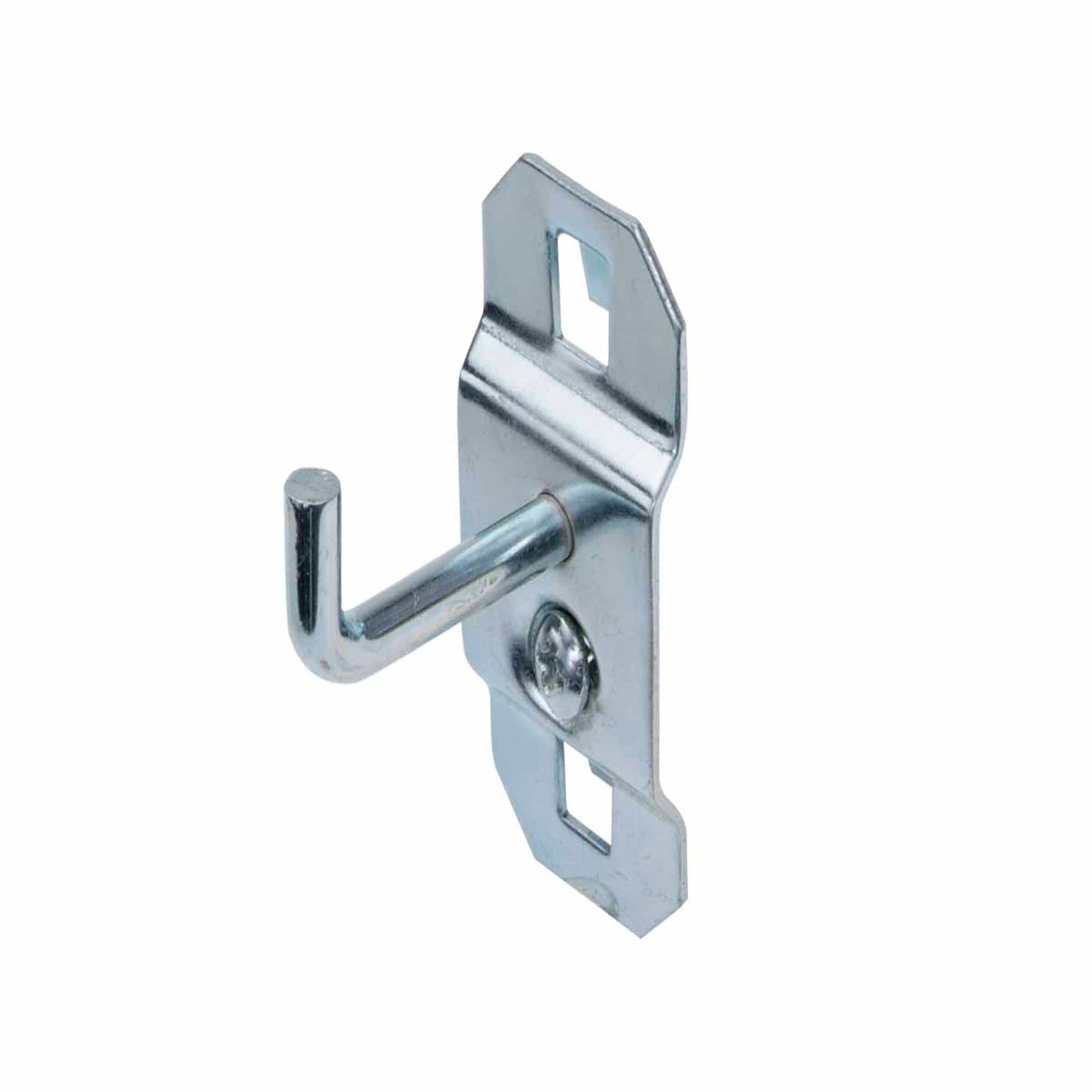 1 In. Single Rod 90 Degree Bend 3/16 In. Dia. Zinc Plated Steel Pegboard Hook for LocBoard, 5 Pack alt 0
