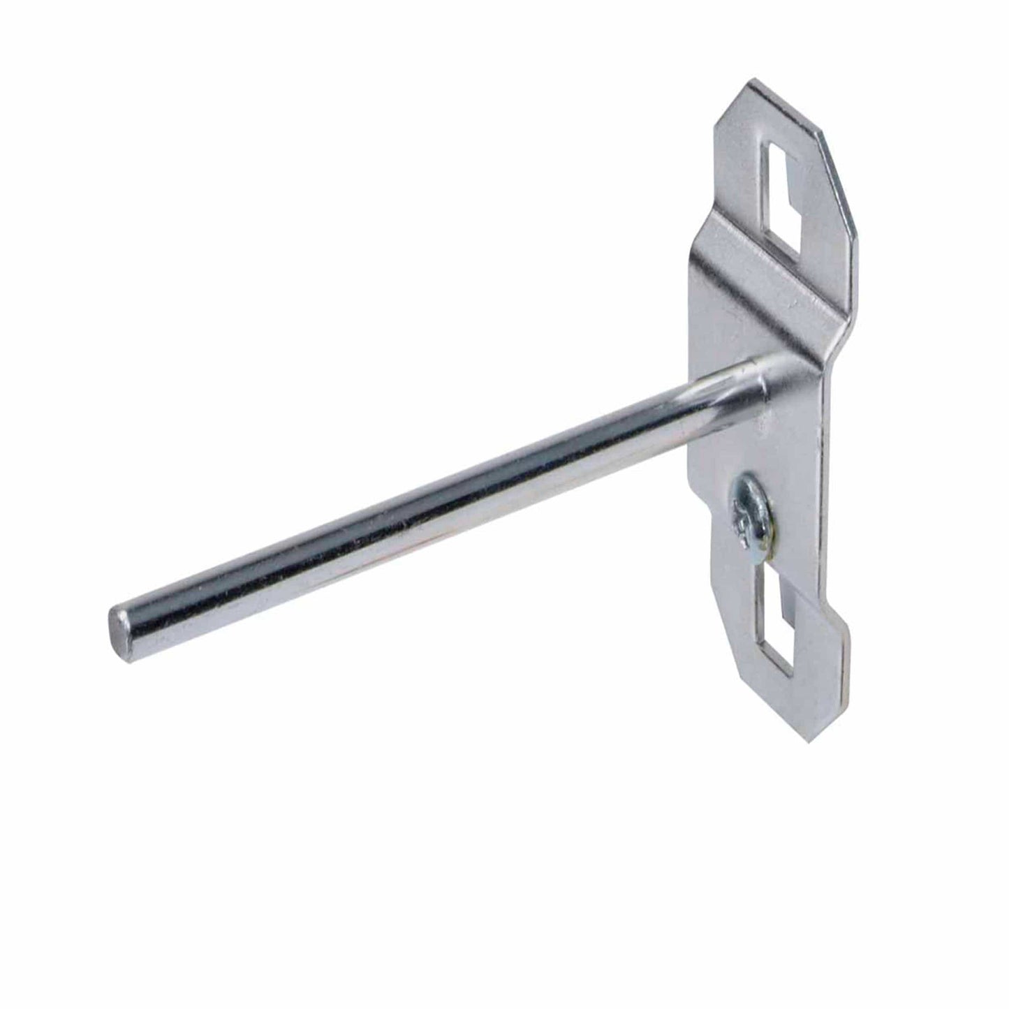 3 In. Single Rod (Straight) 3/16 In. Dia. Zinc Plated Steel Pegboard Hook for LocBoard, 5 Pack alt 0