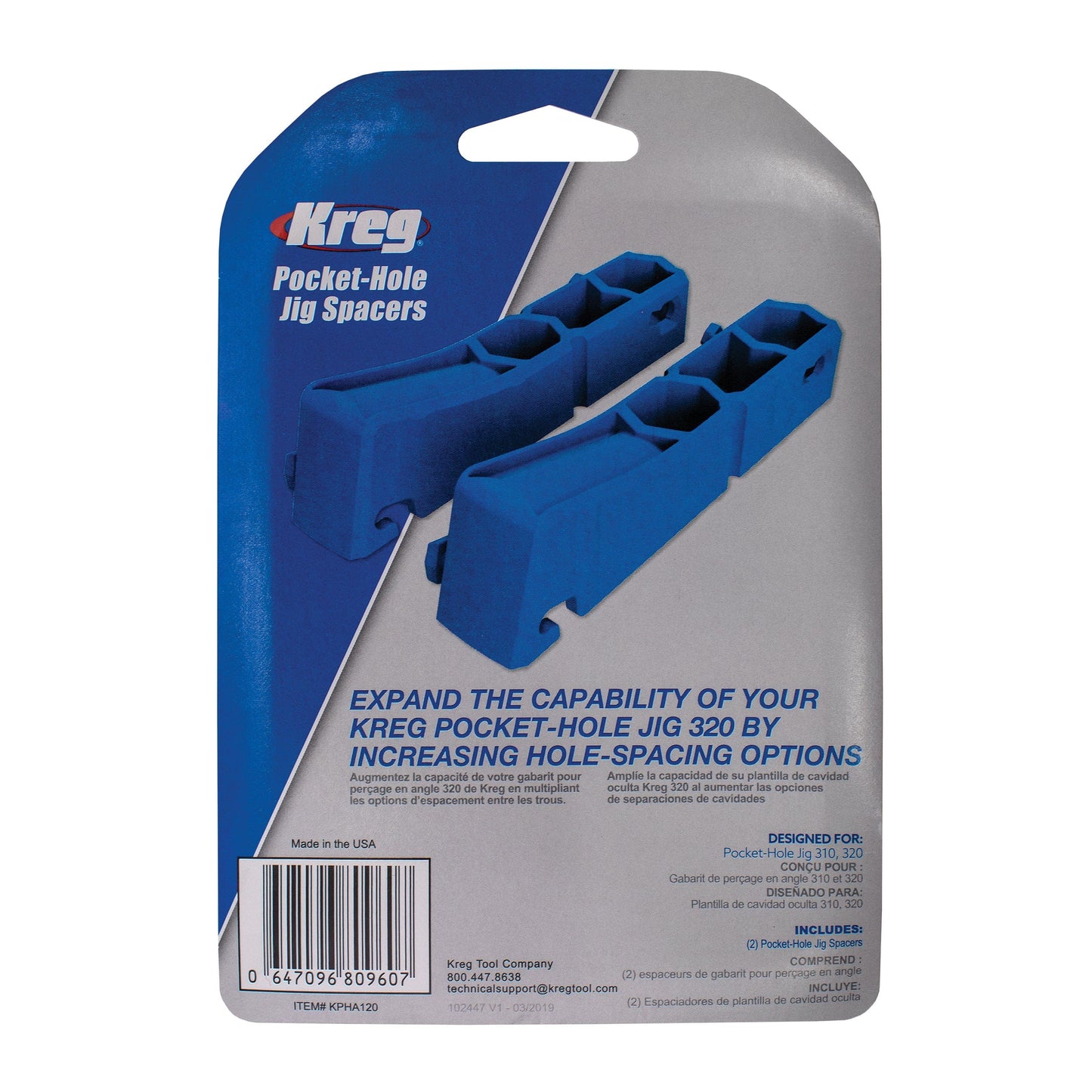 Pocket-Hole Jig 300-Series Spacers alt 0