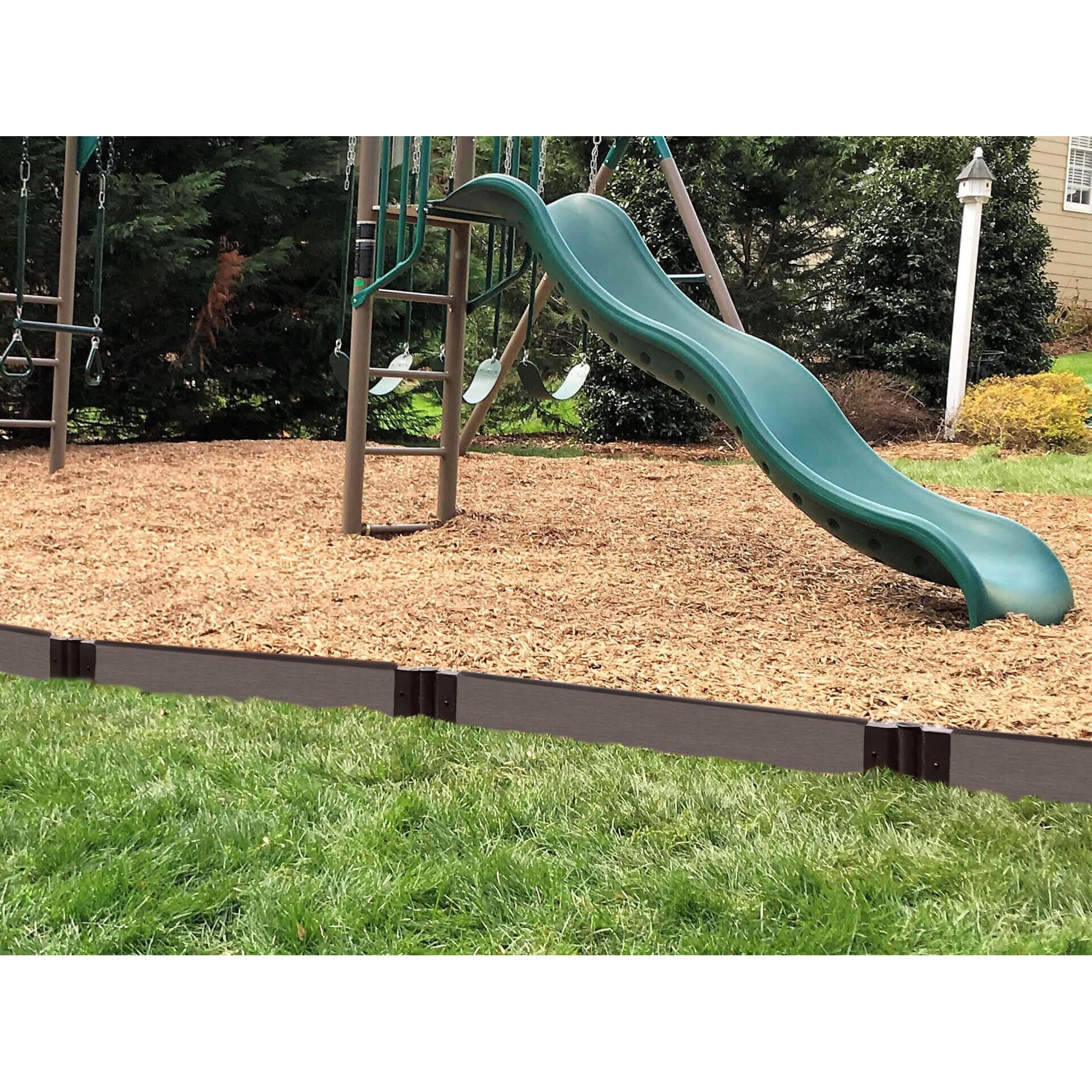 Weathered Wood Straight Playground Border 16' - 1" profile alt 0