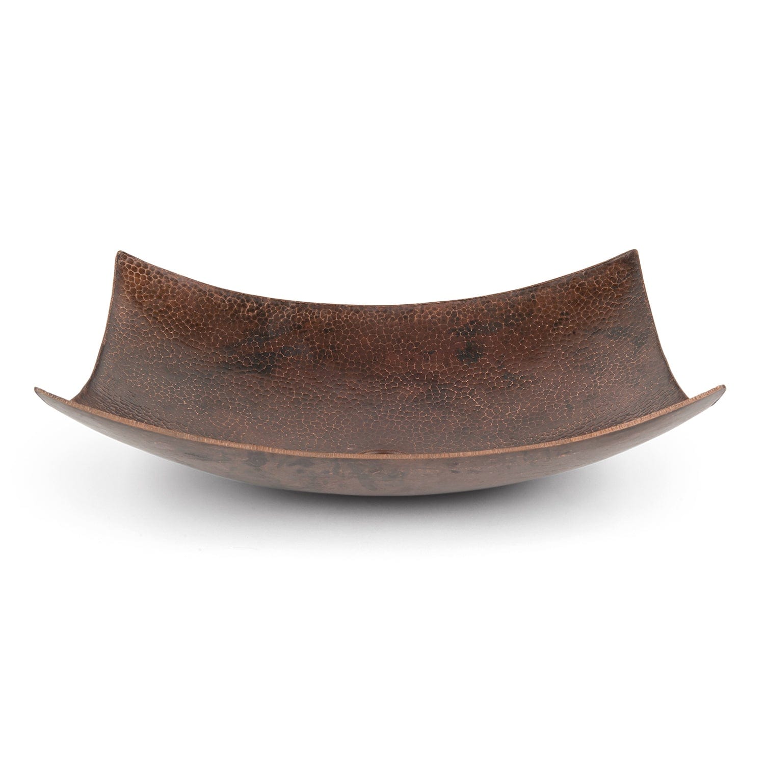 18" Rectangle Modern Slope Hammered Copper Sink alt 0