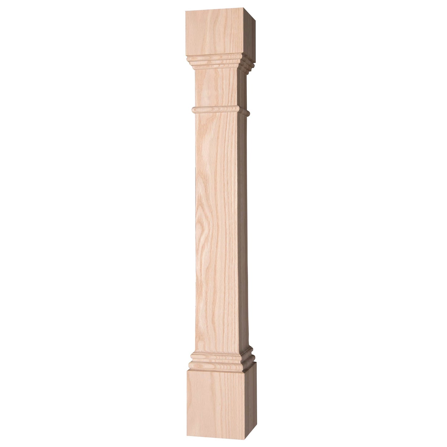 Traditional Square Cabinet Column Red Oak alt 0