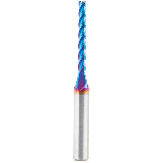 46292-K Spiral 2D/3D Carving 0.10 Deg Tapered Angle Flat Bottom Up-Cut 4 Flute Router Bit 1/8"D 1-1/32"CH 1/4"SH 2-1/2"O alt 10