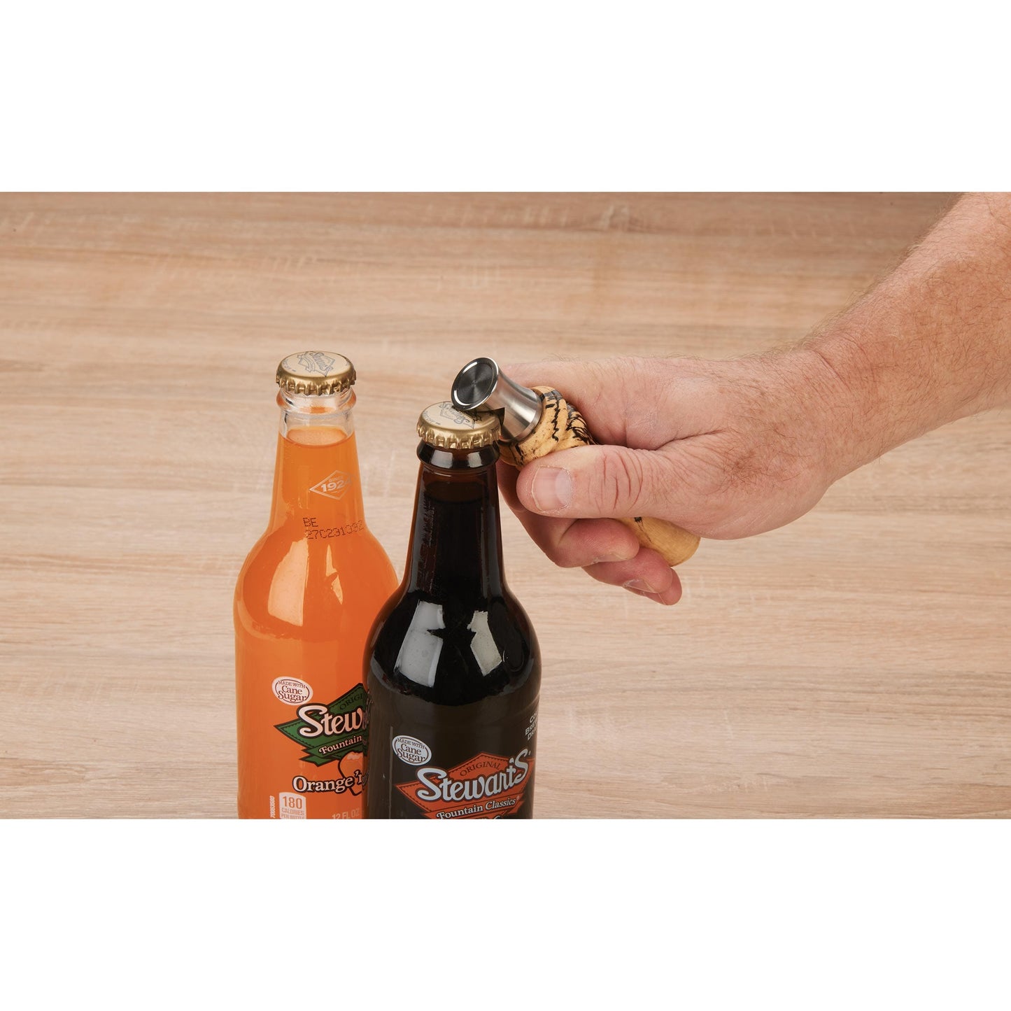 Stand-Up Stainless Steel Bottle Opener Turning Kit alt 0