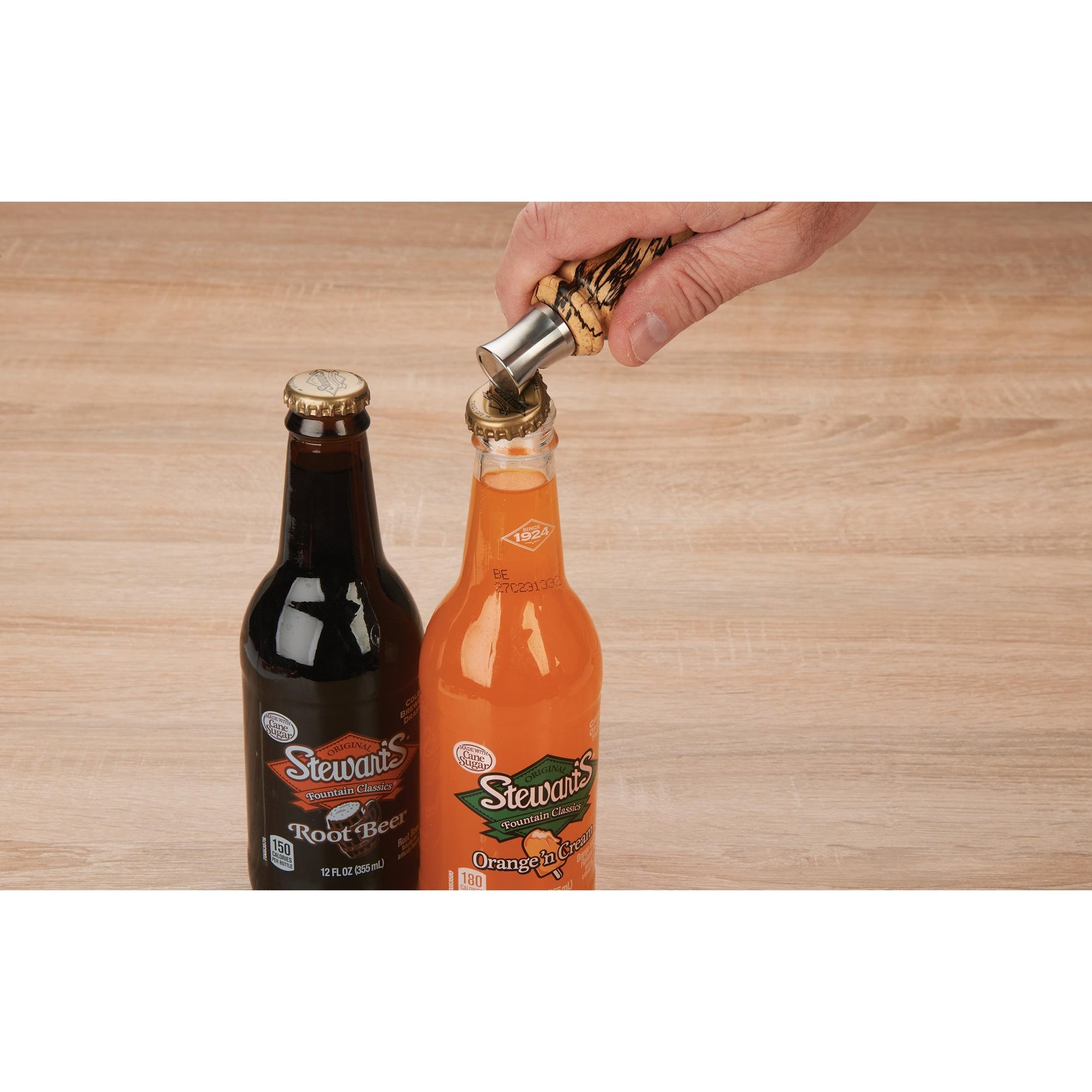 Stand-Up Stainless Steel Bottle Opener Turning Kit alt 0