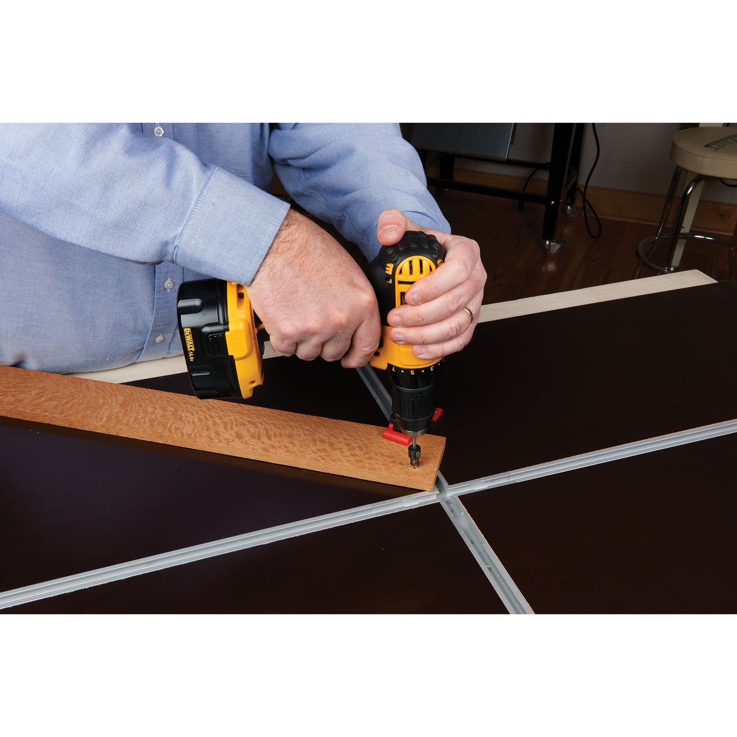 Standard 1/4" T-Track Cross Junction - 4 Piece alt 0