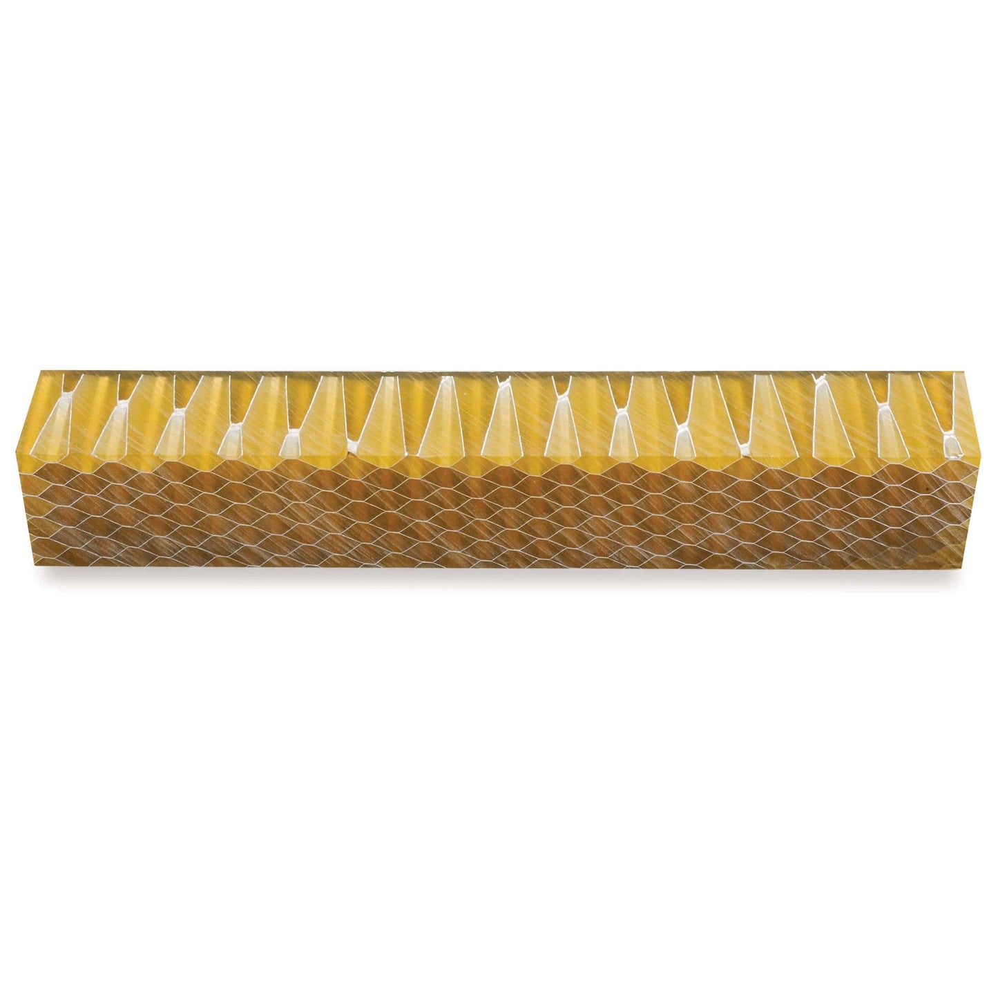 Acrylic Honeycomb Pen Blank Yellow alt 0