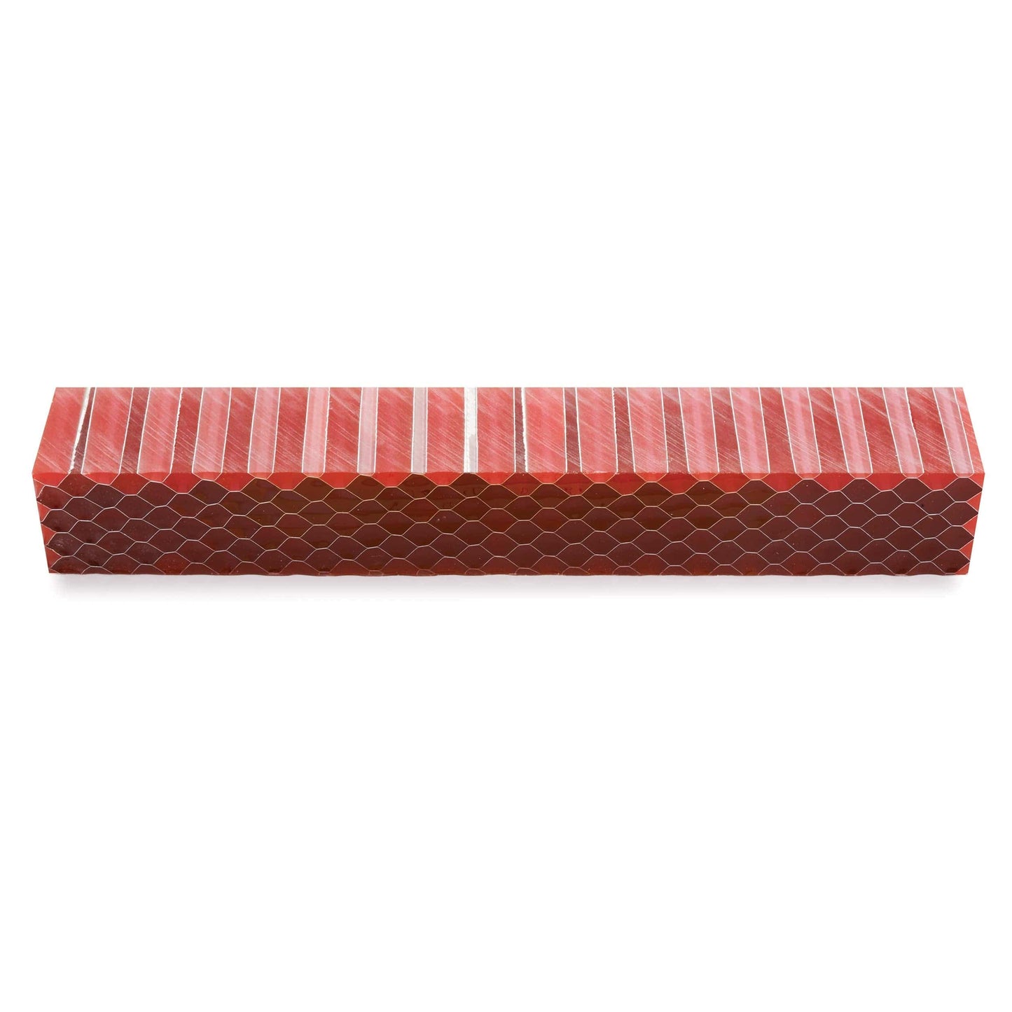 Acrylic Honeycomb Pen Blank Red alt 0