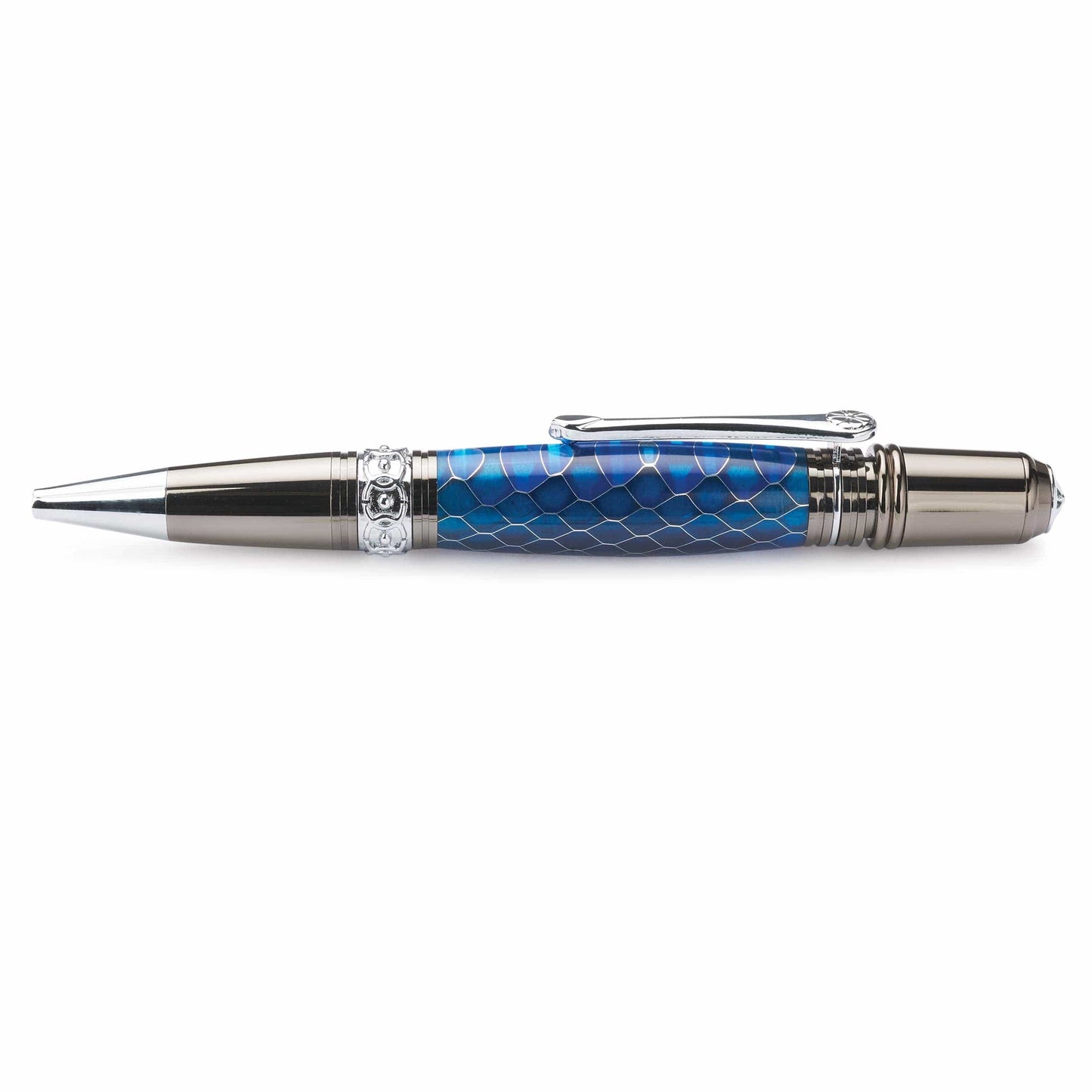 Acrylic Honeycomb Pen Blank Blue alt 1